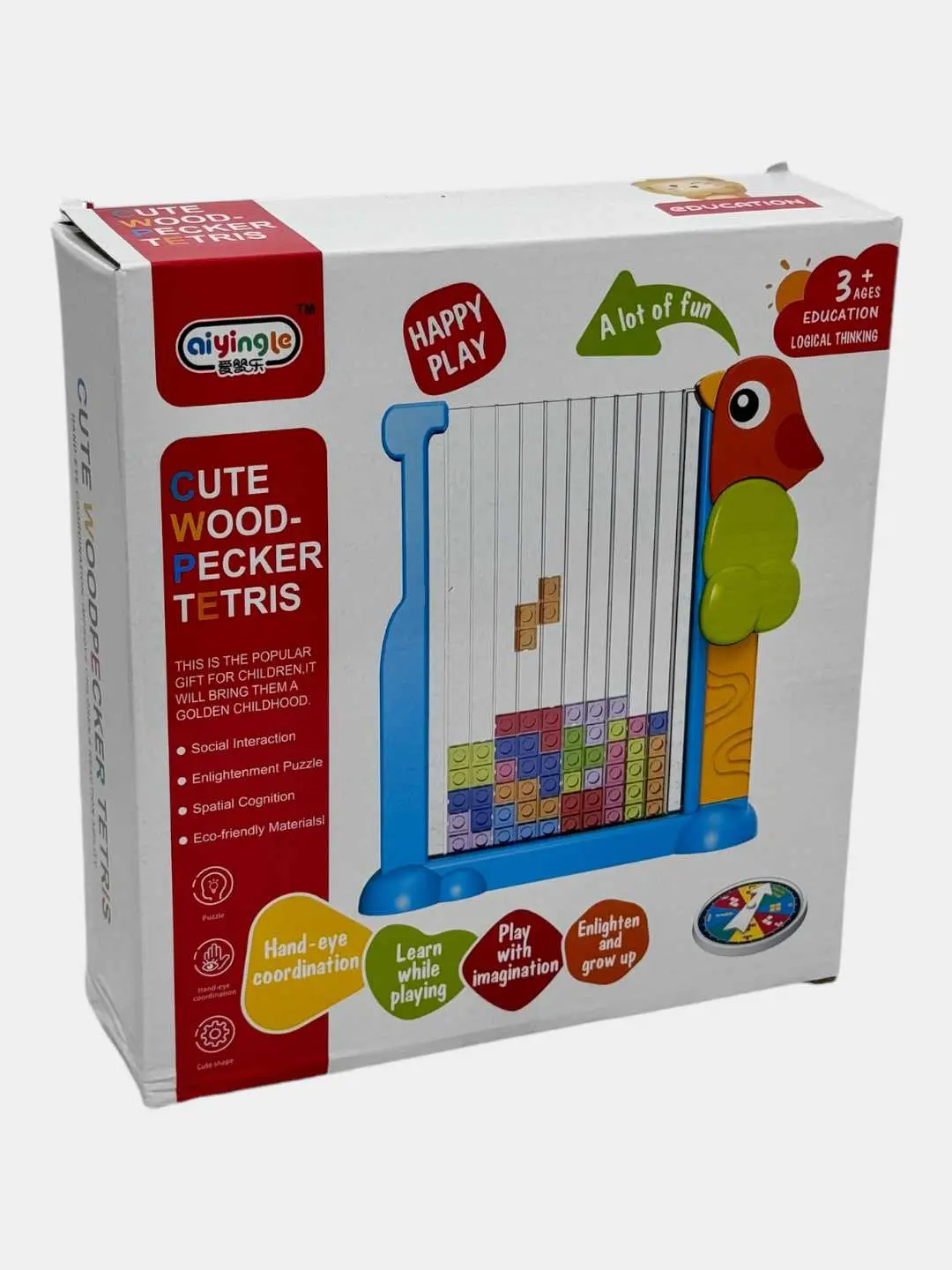 Yog'och rivojlantiruvchi Tetris o'yini Montessori bolalar uchun — 4-rasm
