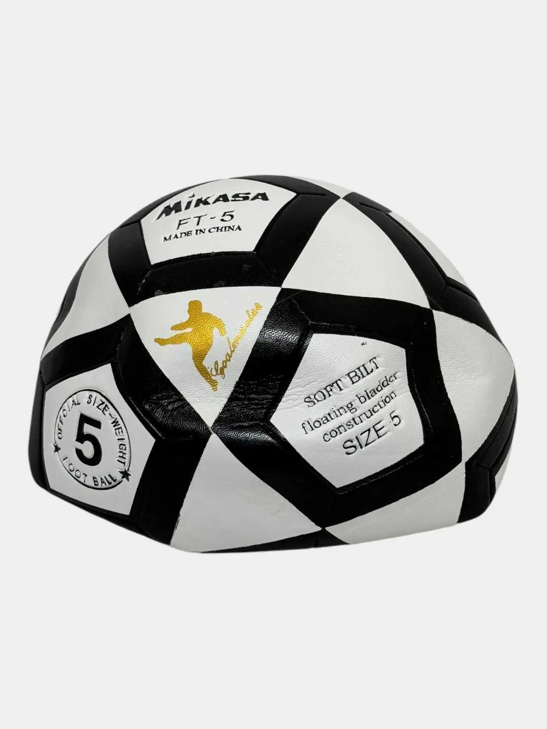 Futbol to'pi Mikasa FT-5 Goal Master, 5-o'lcham, olovrang — 3-rasm