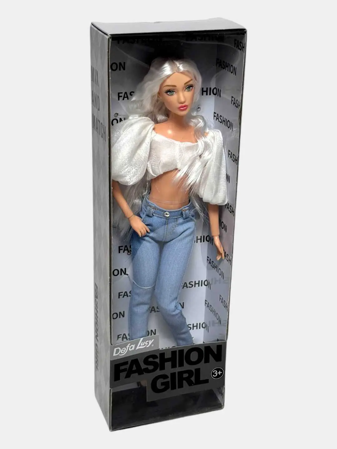 Defa Lucy Fashion Girl qo'g'irchog'i aksessuarlar bilan, qizlar uchun o'yinchoq — 2-rasm
