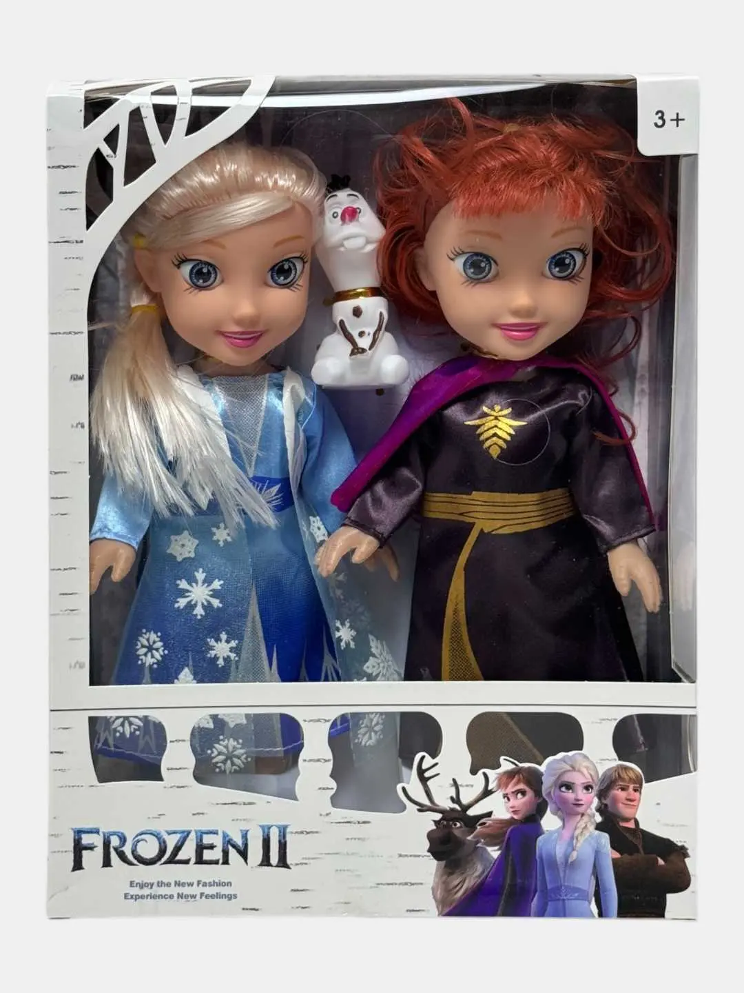 Muzlatilgan Frozen qo'g'irchog'i, qizlar uchun uzun sochli o'yinchoq — 2-rasm