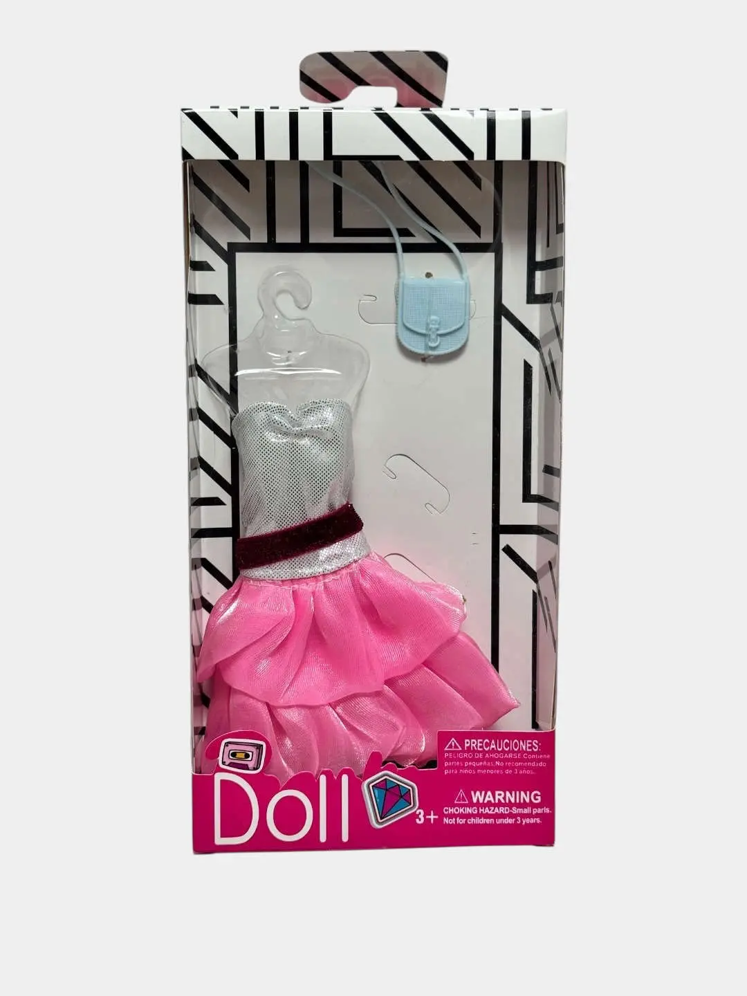 Barbie qizlar uchun kiyim, qizil top va gul etakcha, 18 sm. — 2-rasm