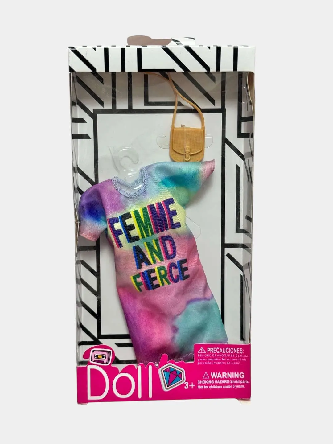 Barbie qizlar uchun kiyim, qizil top va gul etakcha, 18 sm. — 4-rasm