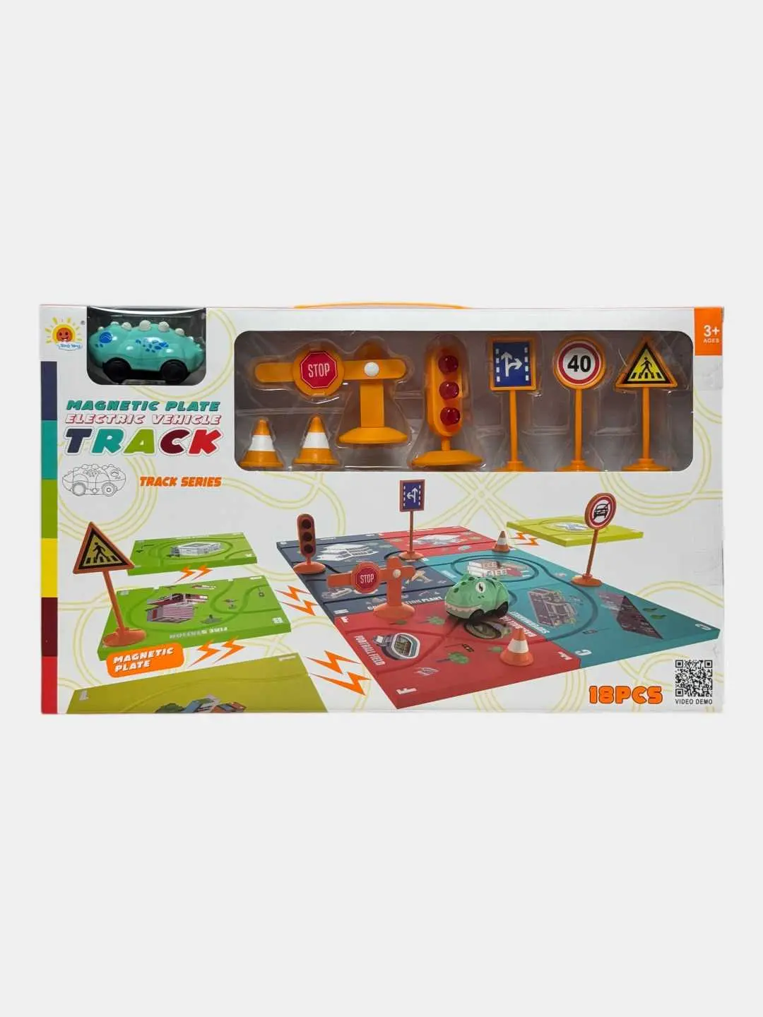 Magnit bolalar yo'l kesishgan dinozavr 3D model rivojlantiruvchi o'yin-trek 18 elem. — 2-rasm