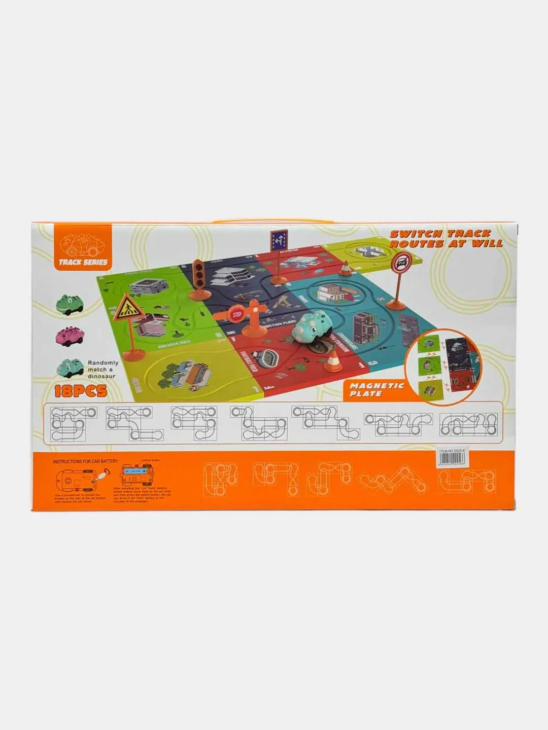 Magnit bolalar yo'l kesishgan dinozavr 3D model rivojlantiruvchi o'yin-trek 18 elem. — 3-rasm