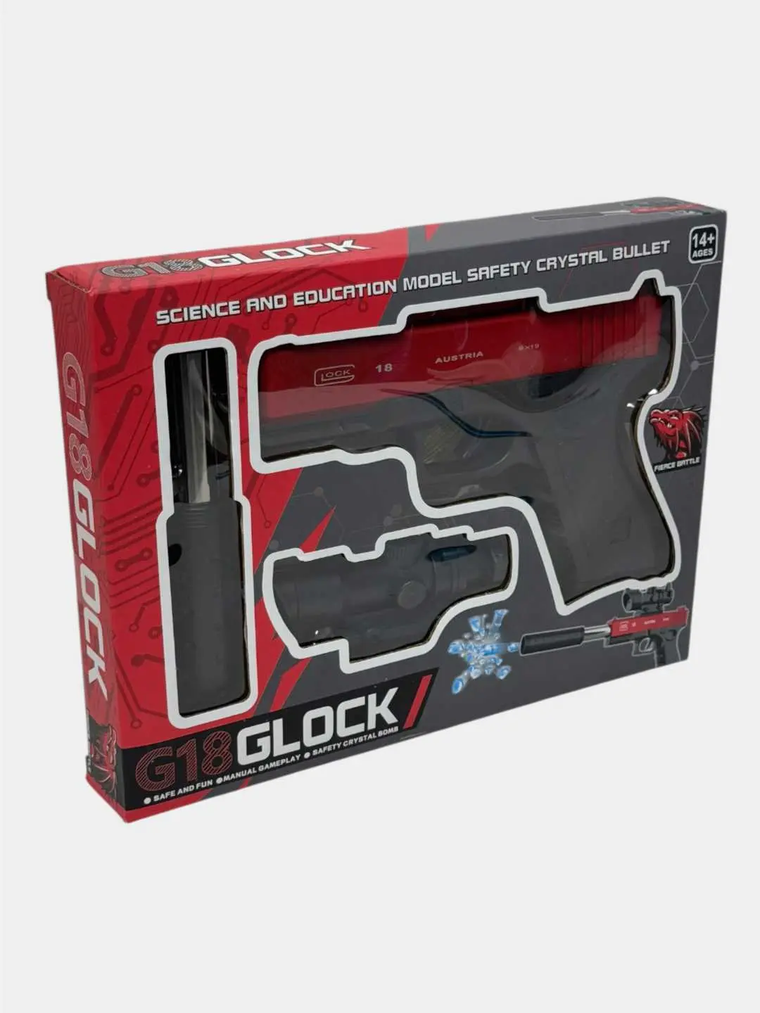 Interaktiv Glock to'pponcha to'plami EVA yumshoq o'q bilan, aniqlik va muvofiqlik uchun, bolalar uchun. — 4-rasm