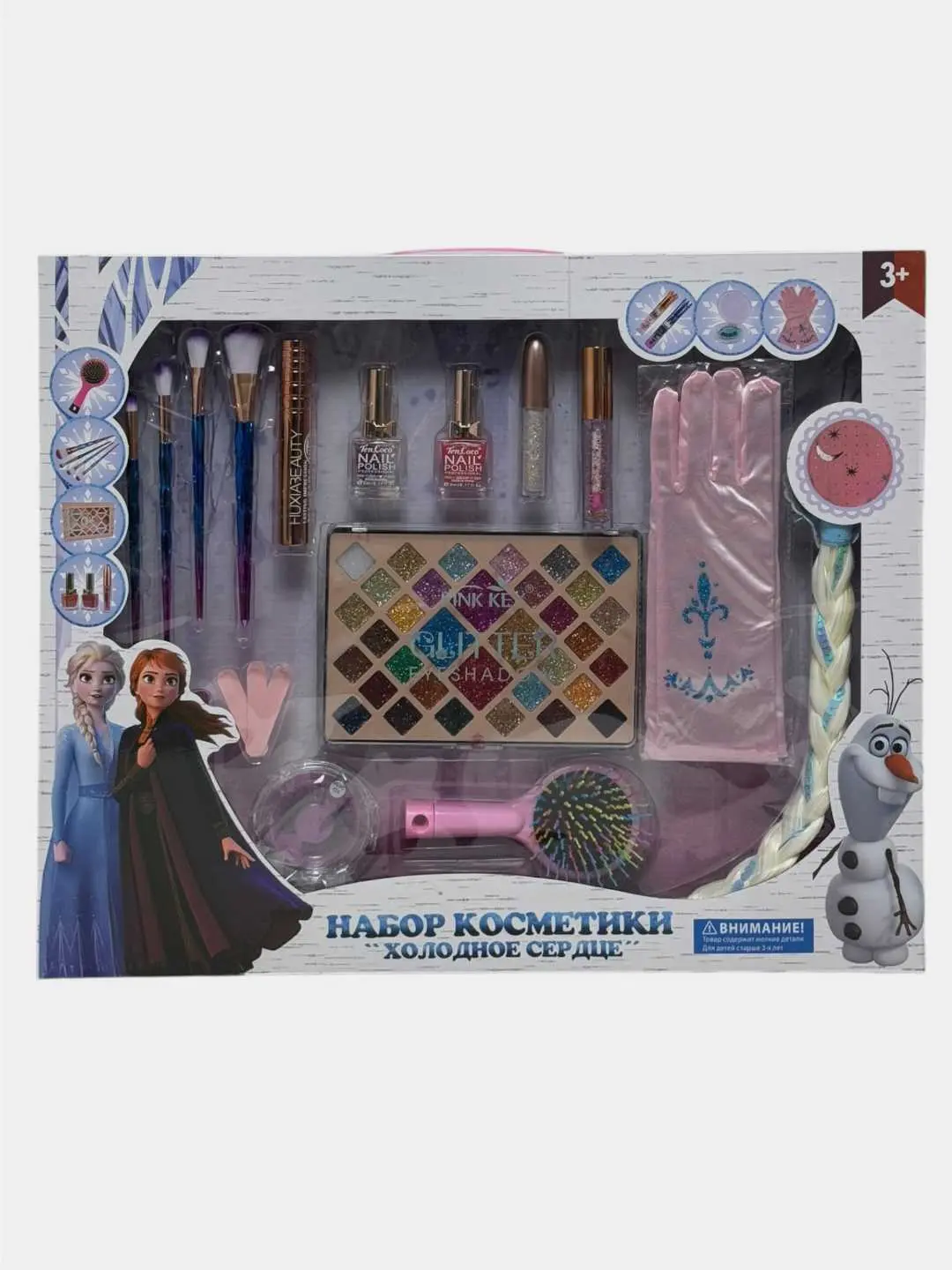 "Frozen" bolalar uchun kosmetika to'plami, Eldiven va aksessuarlar bilan, 3 yoshdan boshlab qizlar uchun xavfsiz — 2-rasm