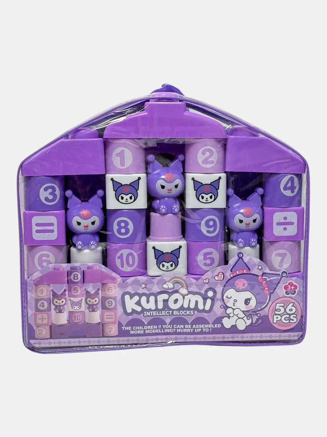 Bolalar uchun Kuromi konstruktori 56 blok rivojlantiruvchi 3+ xavfsiz yorqin. — 2-rasm