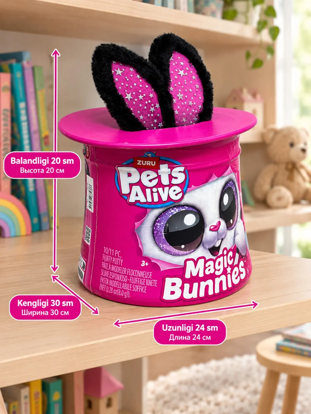Zuru Pets Alive Interaktiv quyonchan, Xamir uchun pasta, 3 yoshdan katta bolalar uchun, Motorika rivojlanishi — 4-rasm