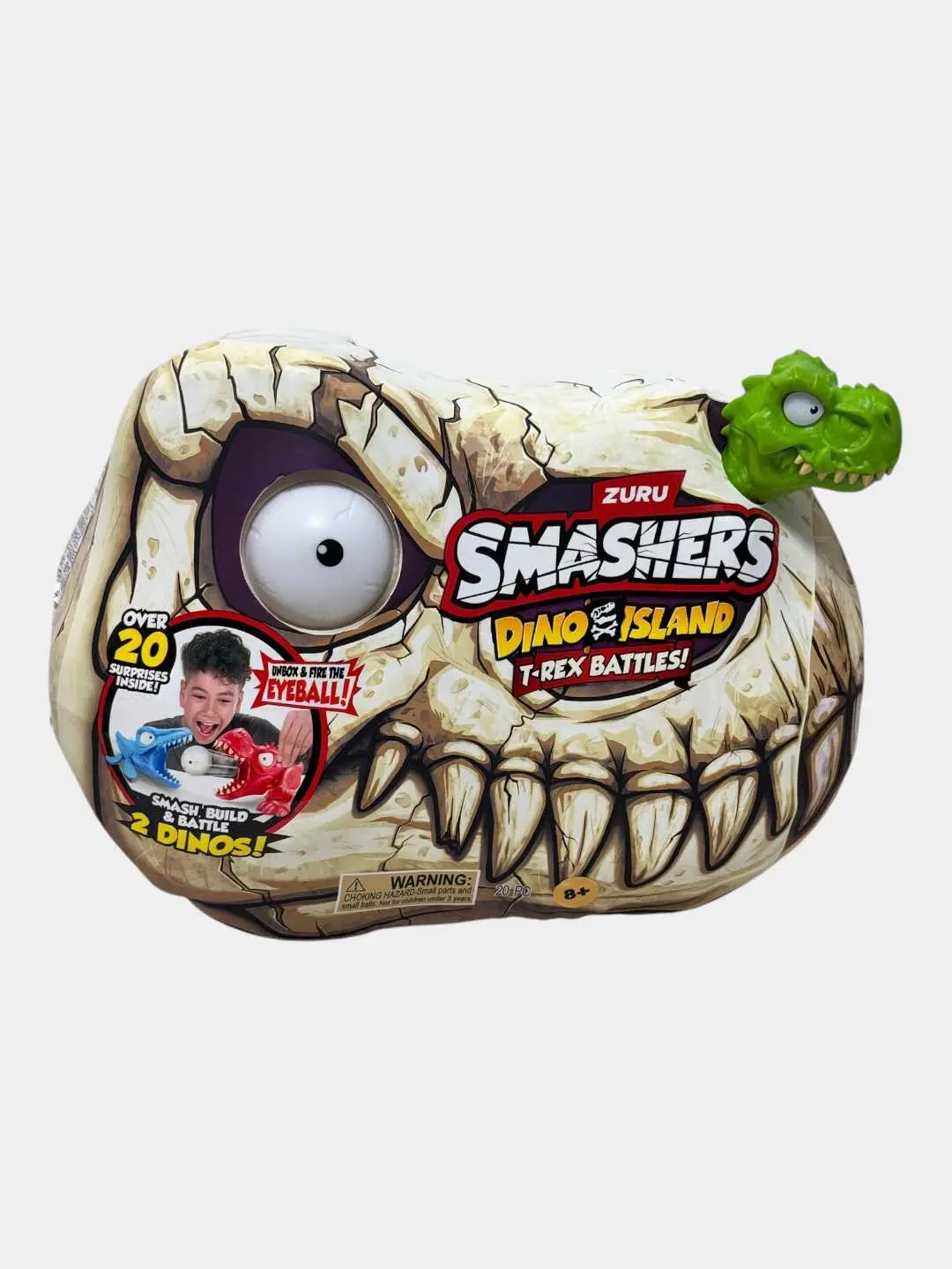 ZURU Smashers T-Rex Battle o'yin to'plami, dinozavr yig'ish va syurprizlar, 6 yoshdan oshgan bolalar uchun, Faol o'yinlar — 2-rasm