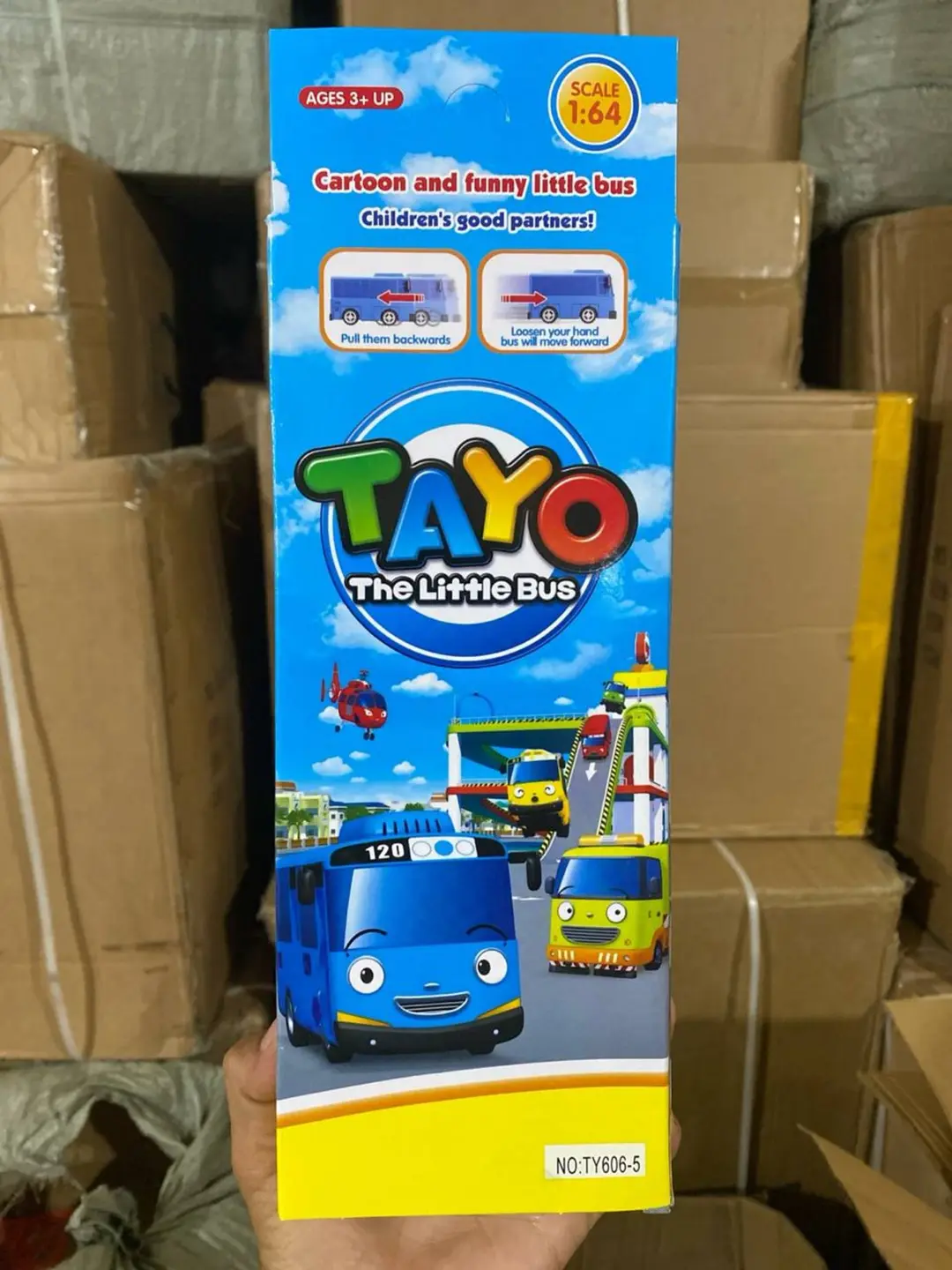 Tayo kichik avtobus inersion mashinchalar to'plami, 4 qahramon, bolalar uchun — 2-rasm