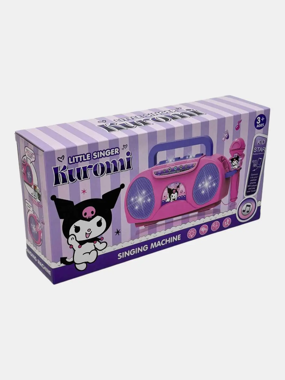 Kuromi musiqiy magnitofoni, Bolalar uchun Bluetooth mikrofonli karaoke o'yinchog'i, 3 yoshdan katta bolalar uchun — 4-rasm