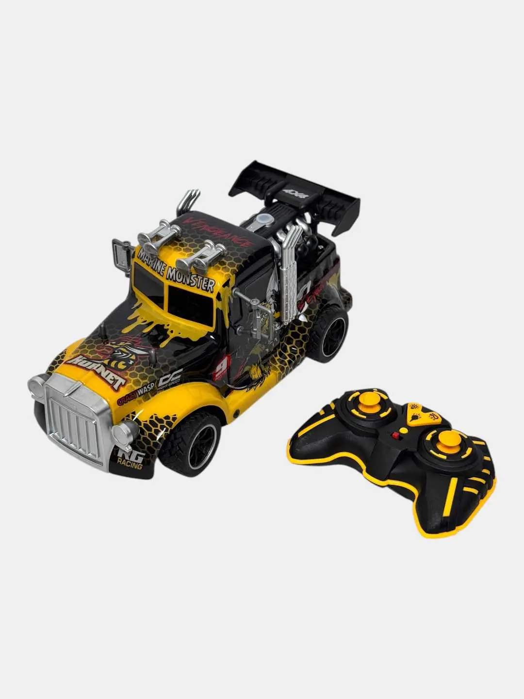 Radio boshqariladigan Hornet mashinasi yashil sport model dizayni 6+ — 6-rasm
