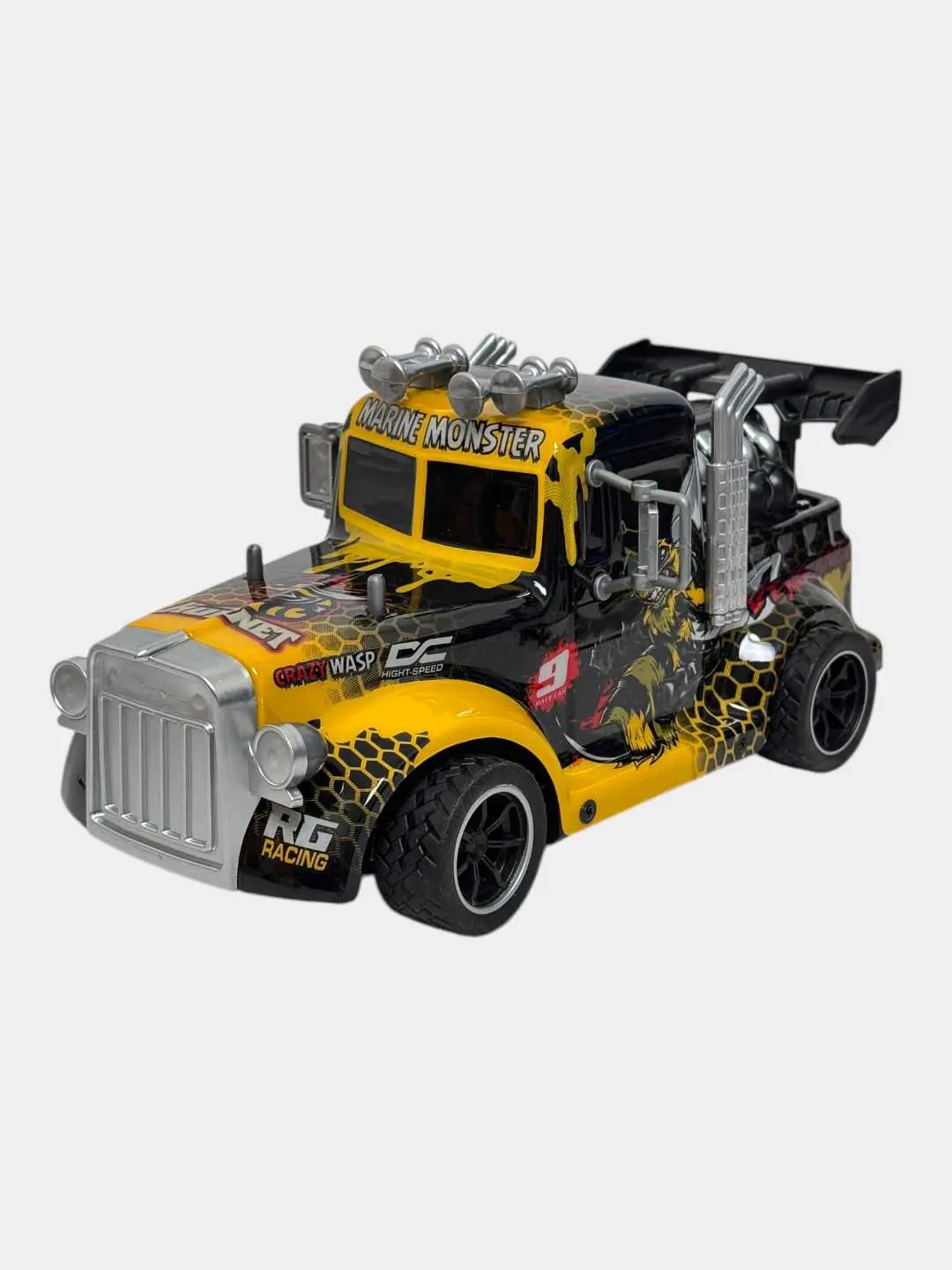 Radio boshqariladigan Hornet mashinasi yashil sport model dizayni 6+ — 7-rasm
