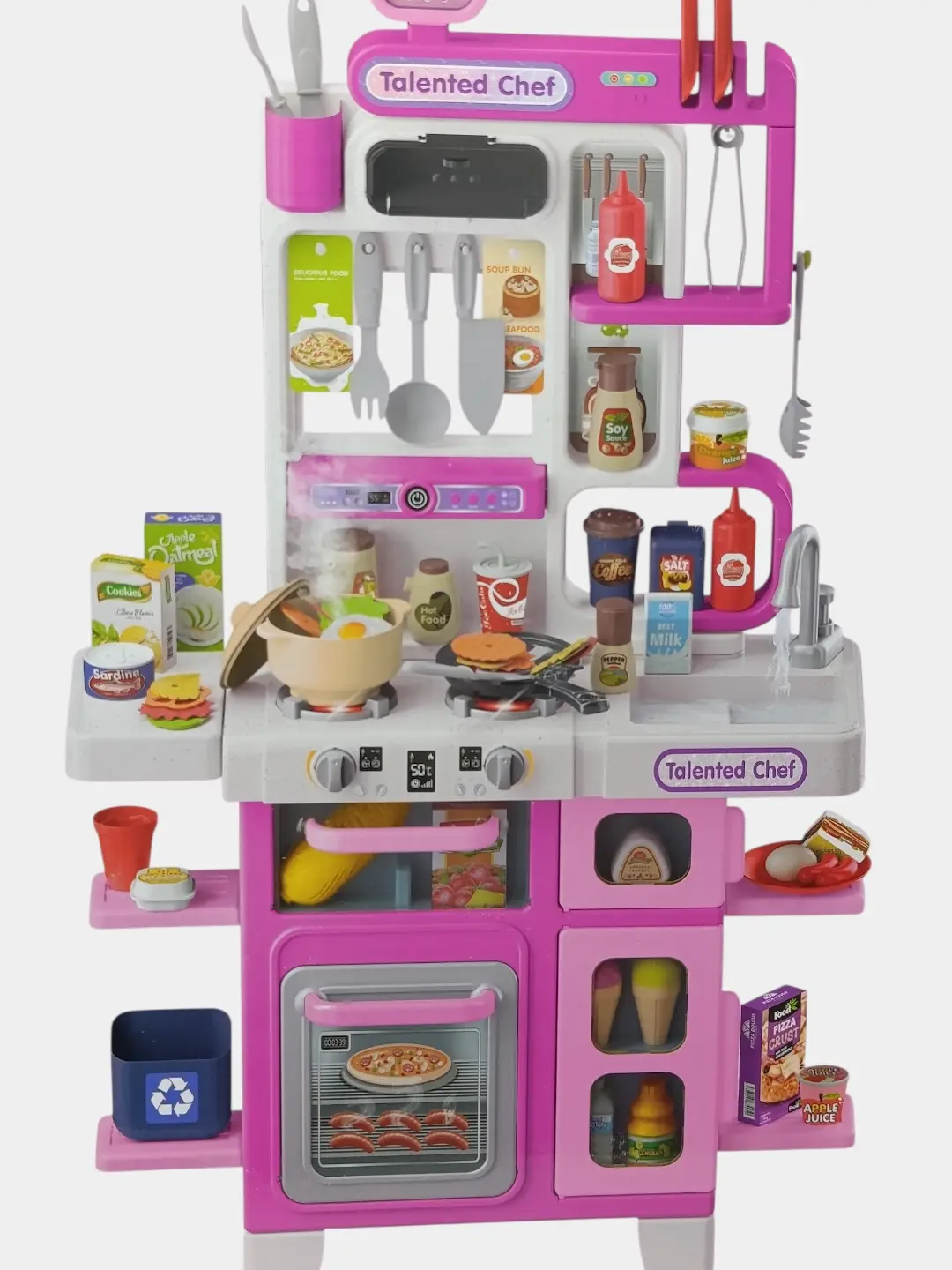 Chef Kitchen o'yinchoq oshxonasi, aksessuarlar va ovozli, 3 yoshdan boshlab rol o'yinlari uchun — 5-rasm