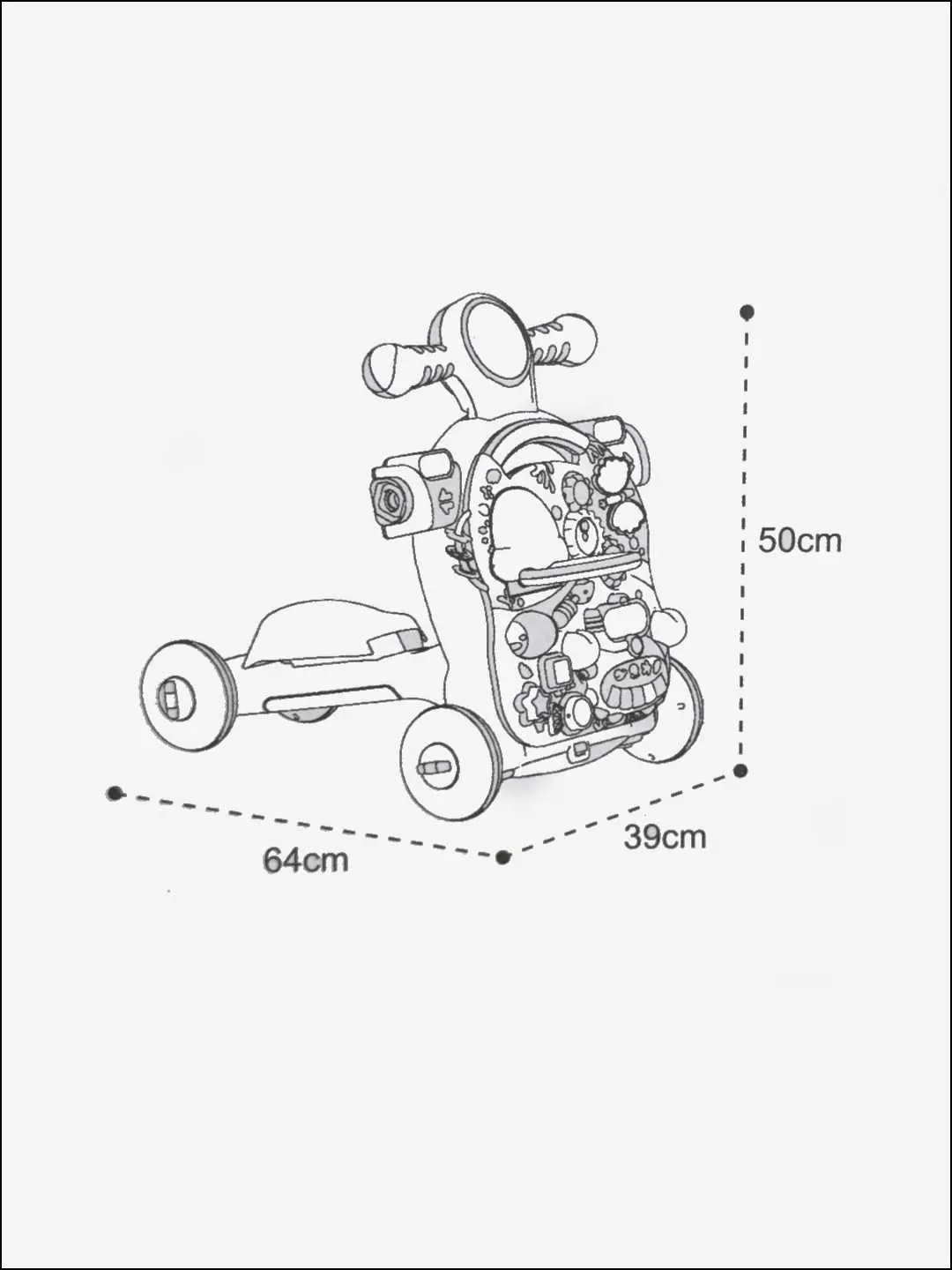 Rivojlantiruvchi xodunka-katalka 4v1, Musiqa va yorug'lik, Sensor panel, 12 oydan boshlab — 4-rasm