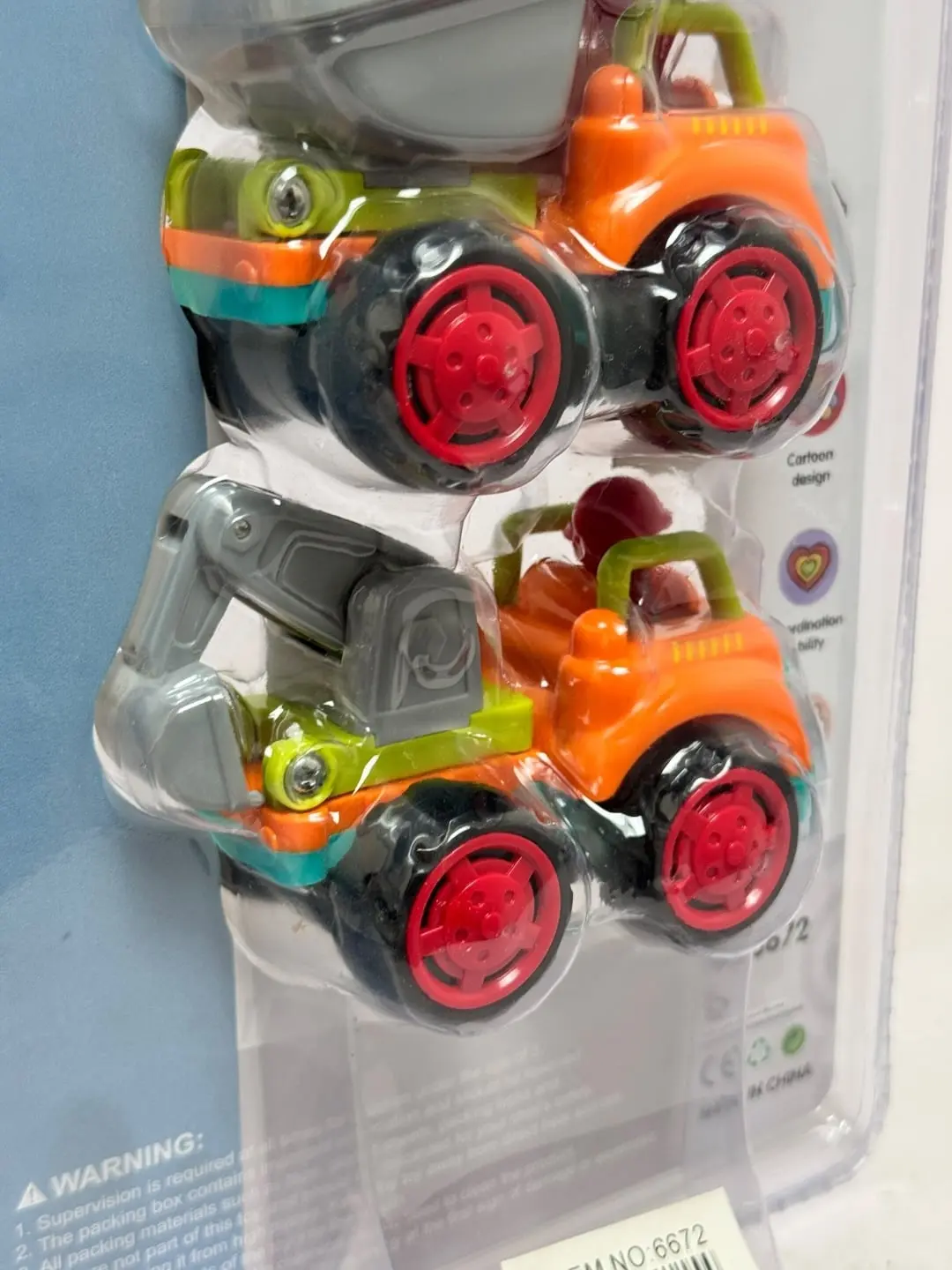 Plastik inertsiyali mashina to'plami, 3 dona, bolalar uchun, rivojlantiruvchi, batareyasiz — 6-rasm