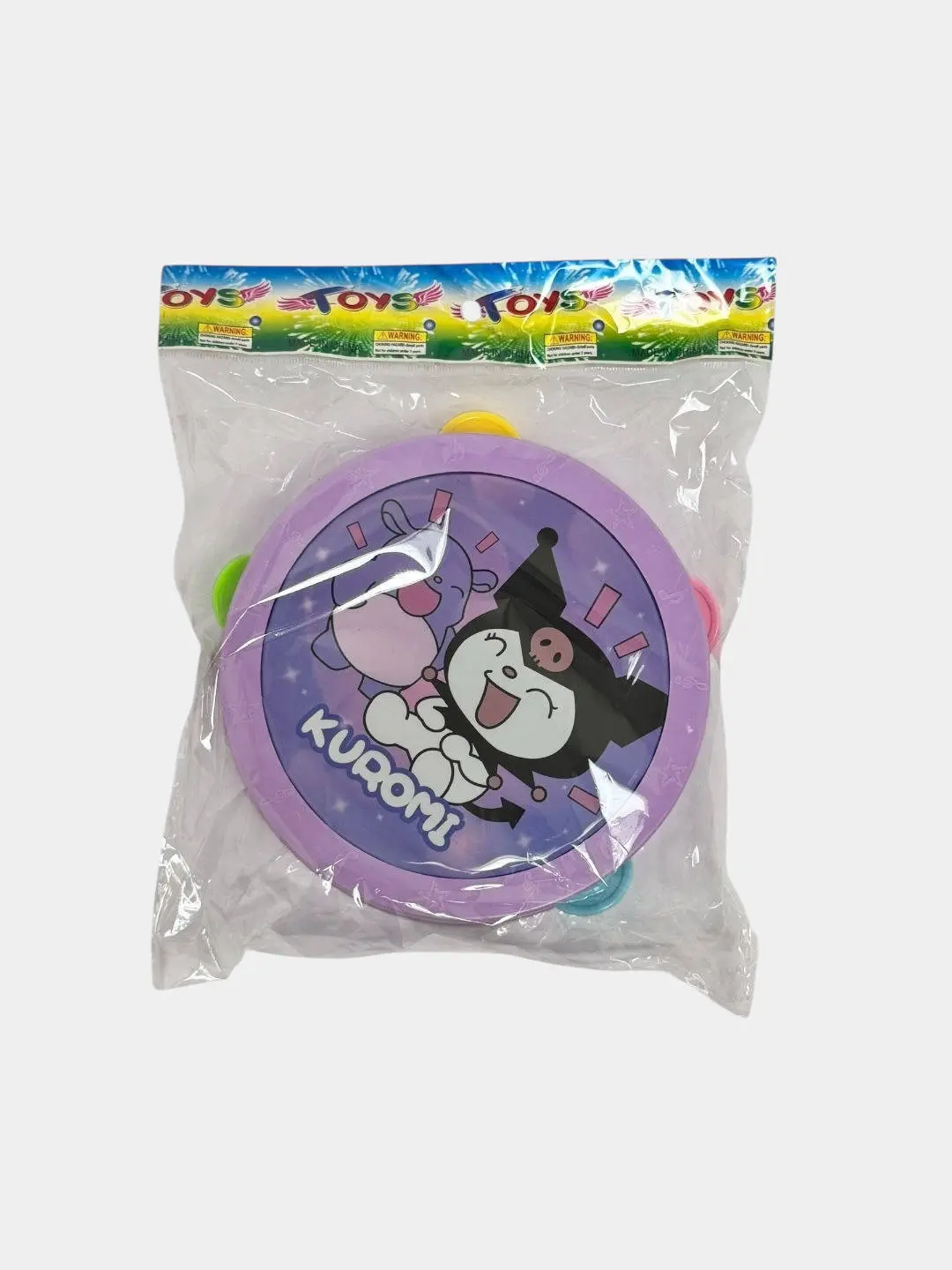 Plastik Kuromi tamburin, bolalar uchun musiqa o'yinchog'i, ritmni rivojlantirish