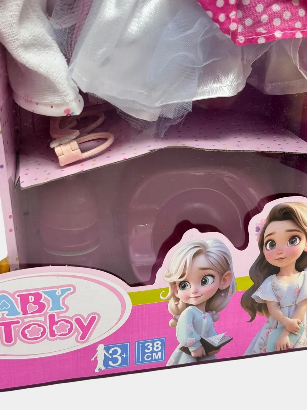 Baby Toby 38 sm pupsi, Realistik, Kiyimlar va aksessuarlar bilan, Rol o'yinlari uchun — 5-rasm