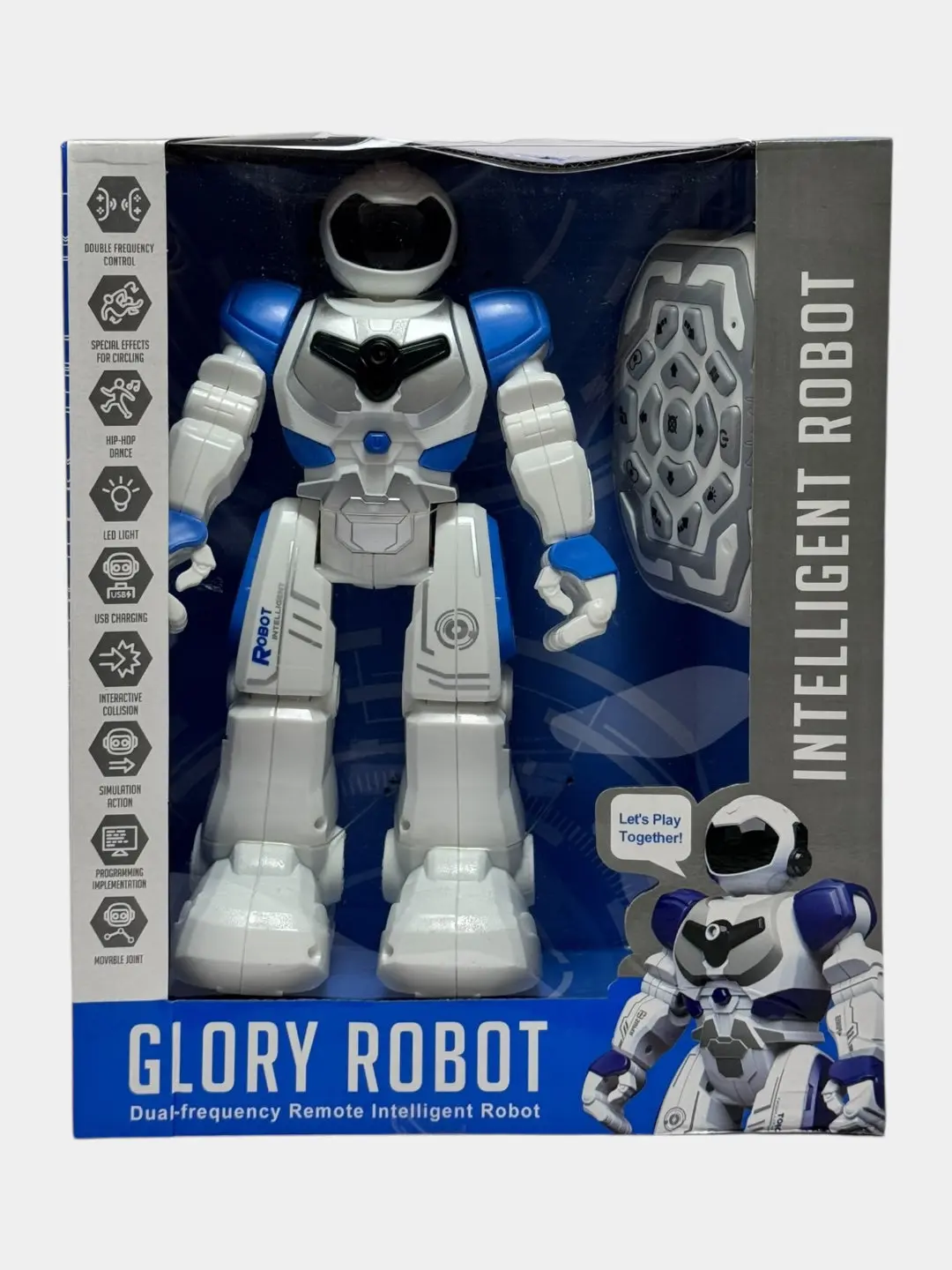 Glory 1505A Radio Boshqaruvli Robot, Dasturlashli Interaktiv Bolalar Uchun, Yorug'lik va USB bilan — 2-rasm