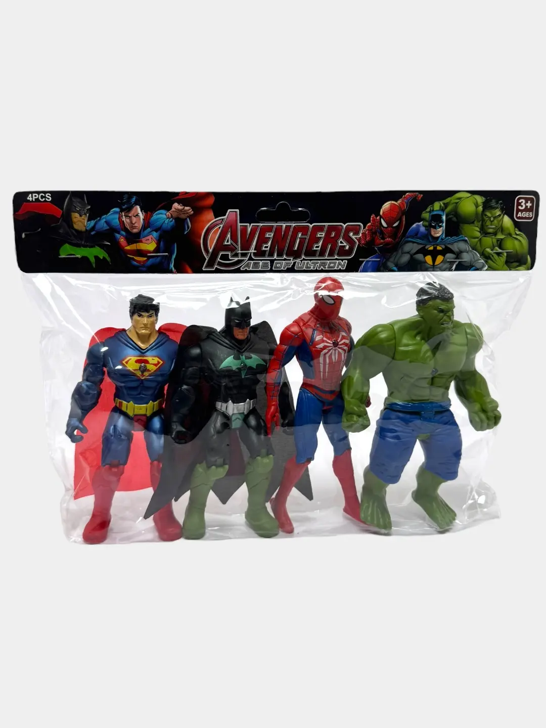 Qahramonlar o'yinchoqlar to'plami, Betmen, O'rgimchak-odam, Xalk va Supermen