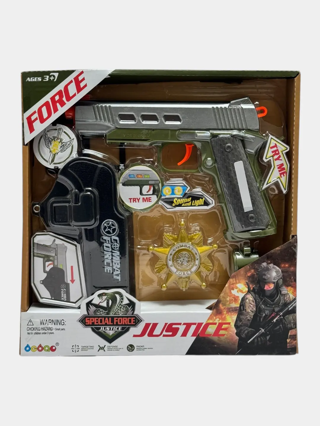 Special Police o'yin to'plami, kobra va nishonli pistolet, 3 yoshdan kichik bolalar uchun