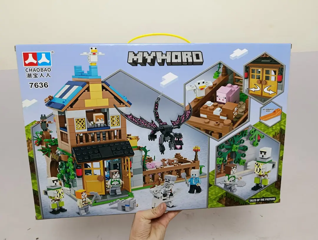 Konstruktor Maynkraft Uy va ajdaho, My World, 820 detal, bolalar uchun sovg'a — 2-rasm