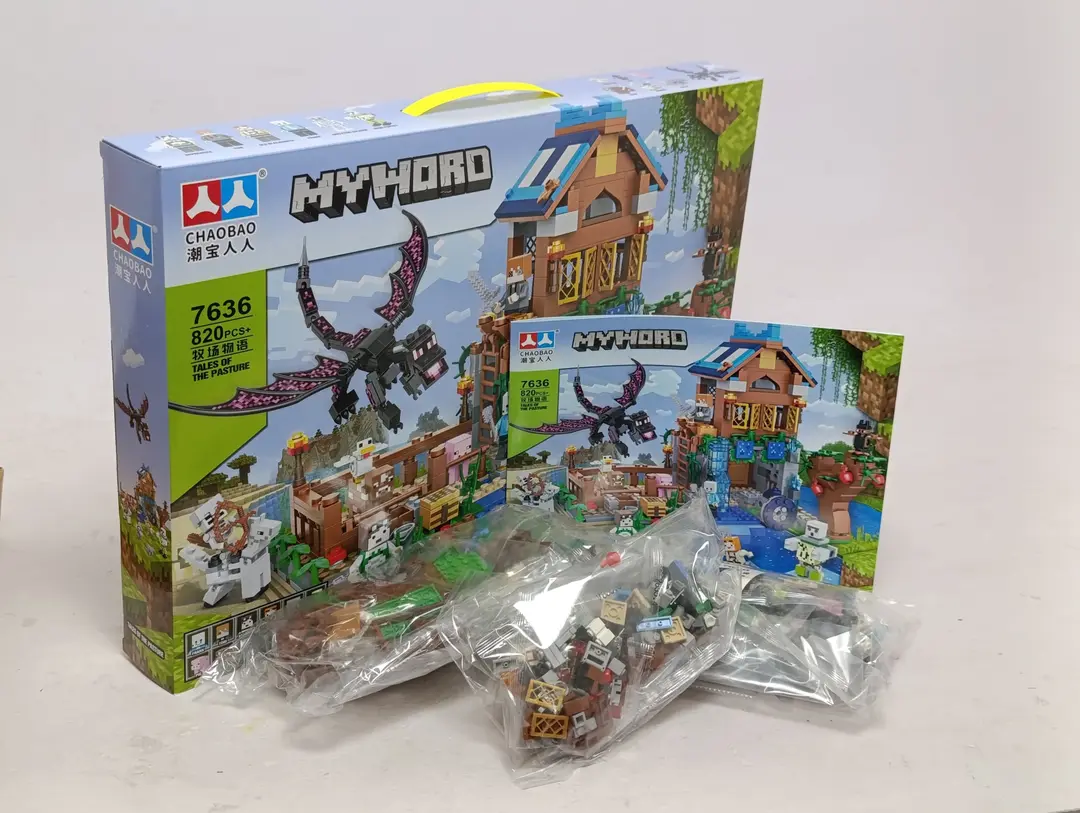Konstruktor Maynkraft Uy va ajdaho, My World, 820 detal, bolalar uchun sovg'a — 6-rasm