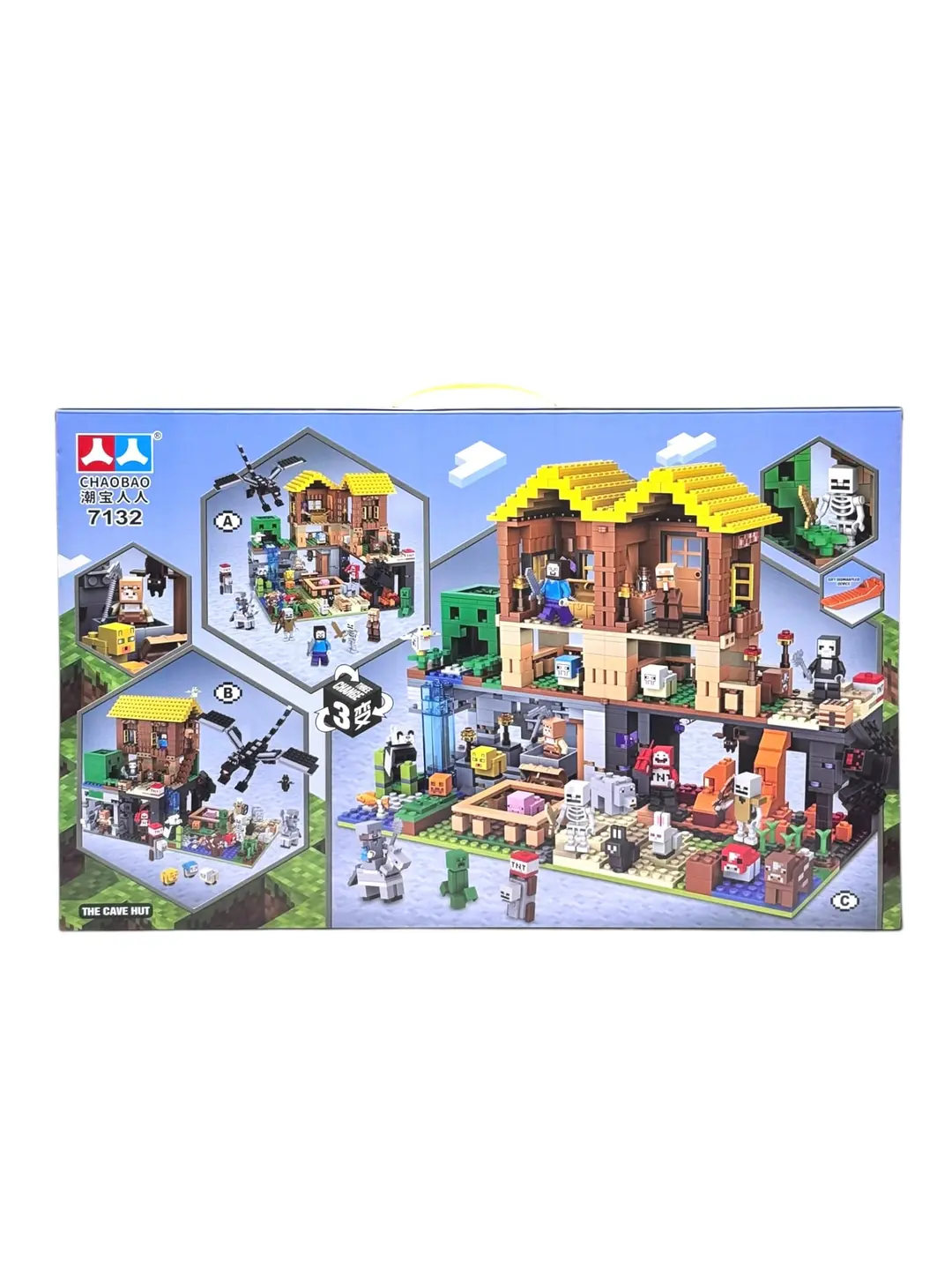 Minecraft G'or Konstruktori, 1415 detal, ABS plastmassa, personajlar figurkalari, 6+ yosh bolalar uchun — 3-rasm