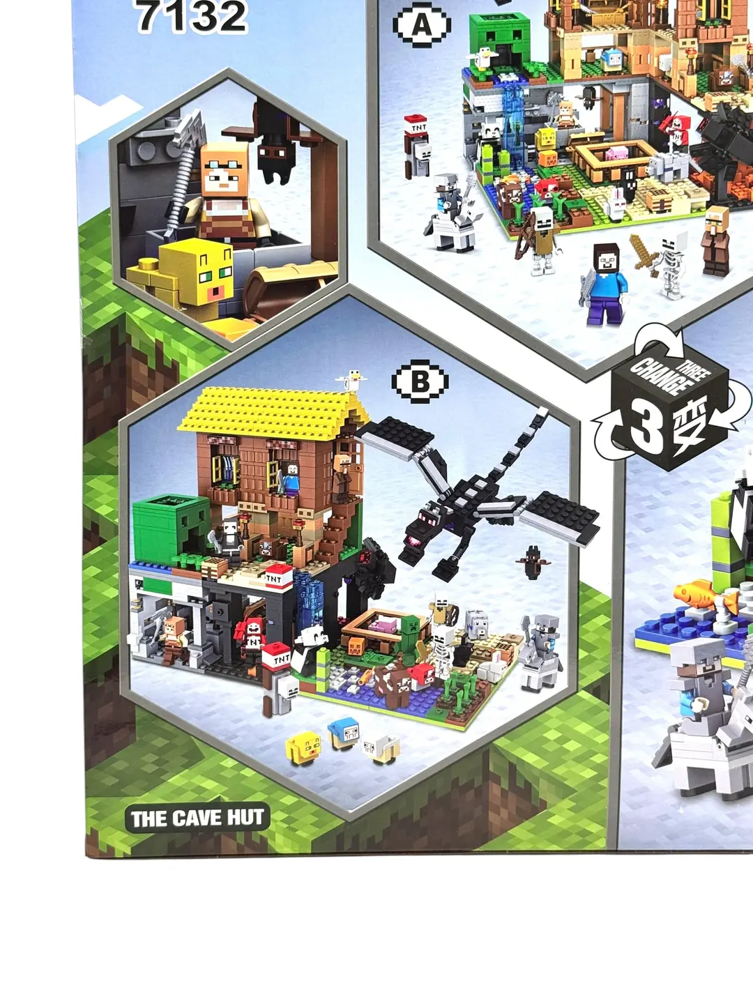 Minecraft G'or Konstruktori, 1415 detal, ABS plastmassa, personajlar figurkalari, 6+ yosh bolalar uchun — 5-rasm