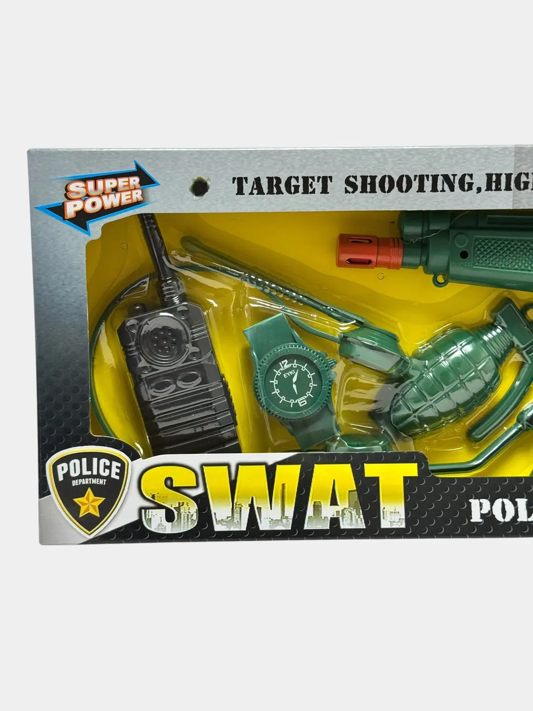 SWAT/Police to'plami plastik, ro'lli o'yinlar uchun, aksessuarlar bilan, bolalar uchun. — 2-rasm