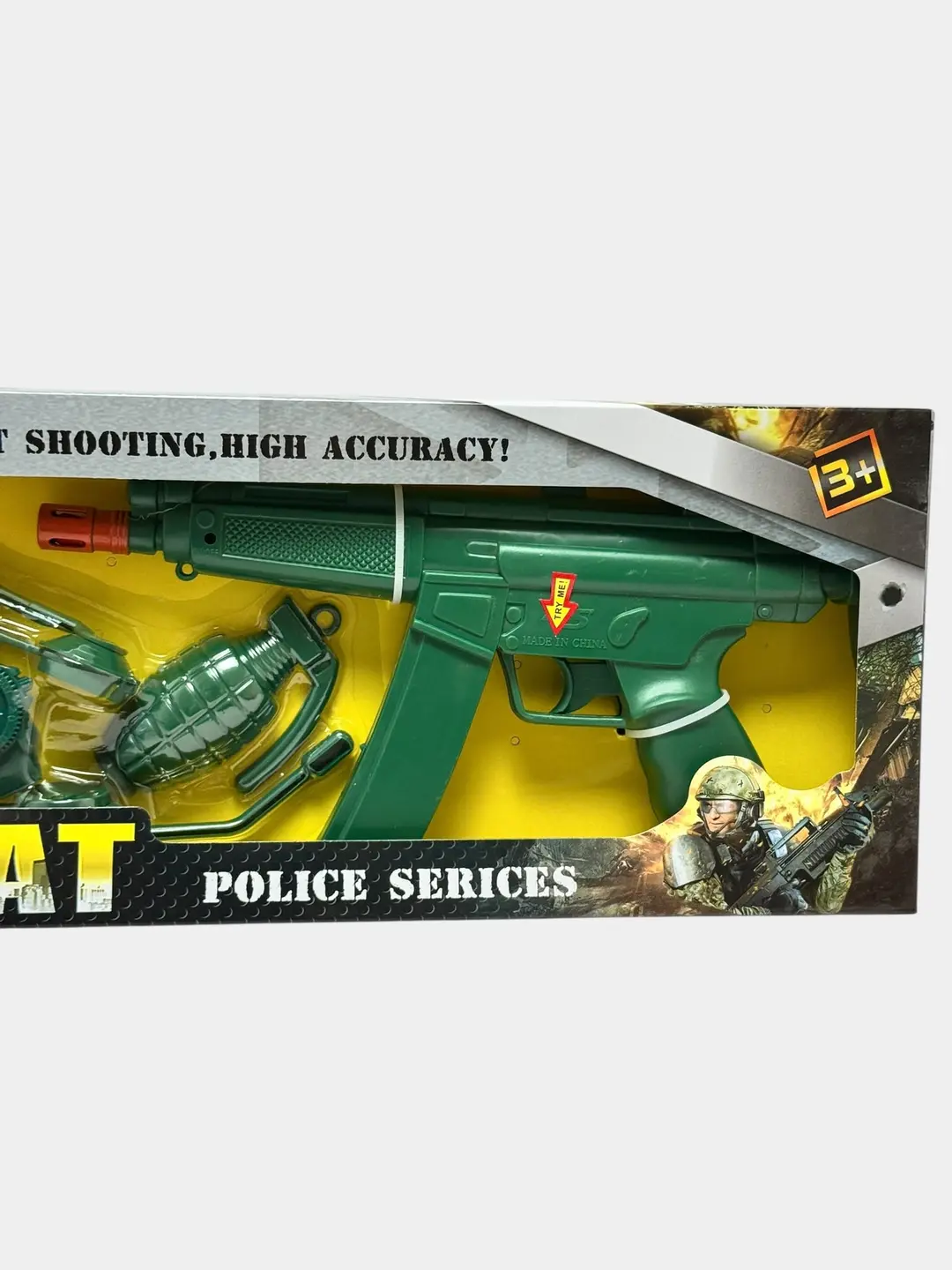 SWAT/Police to'plami plastik, ro'lli o'yinlar uchun, aksessuarlar bilan, bolalar uchun. — 3-rasm