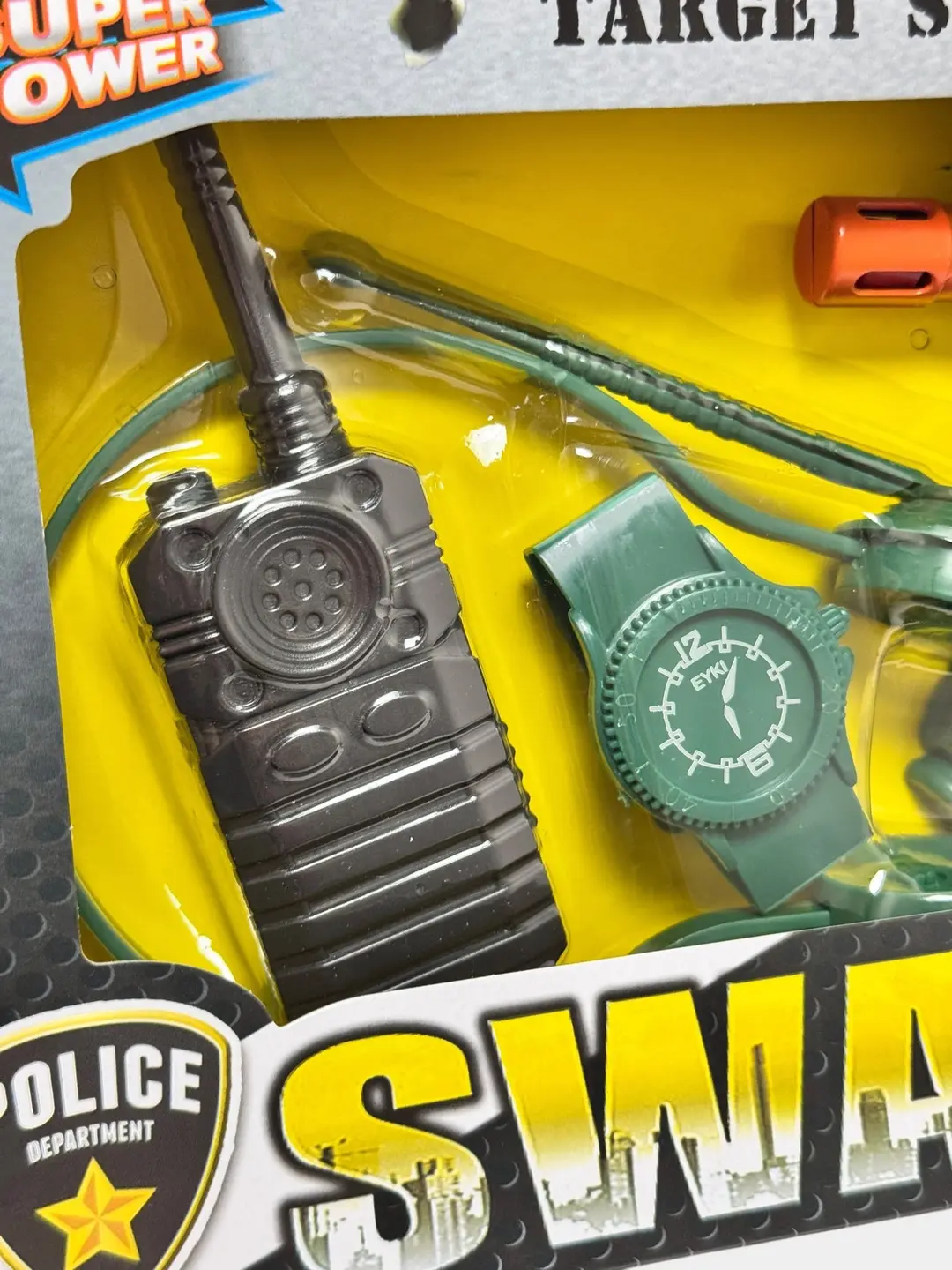 SWAT/Police to'plami plastik, ro'lli o'yinlar uchun, aksessuarlar bilan, bolalar uchun. — 4-rasm