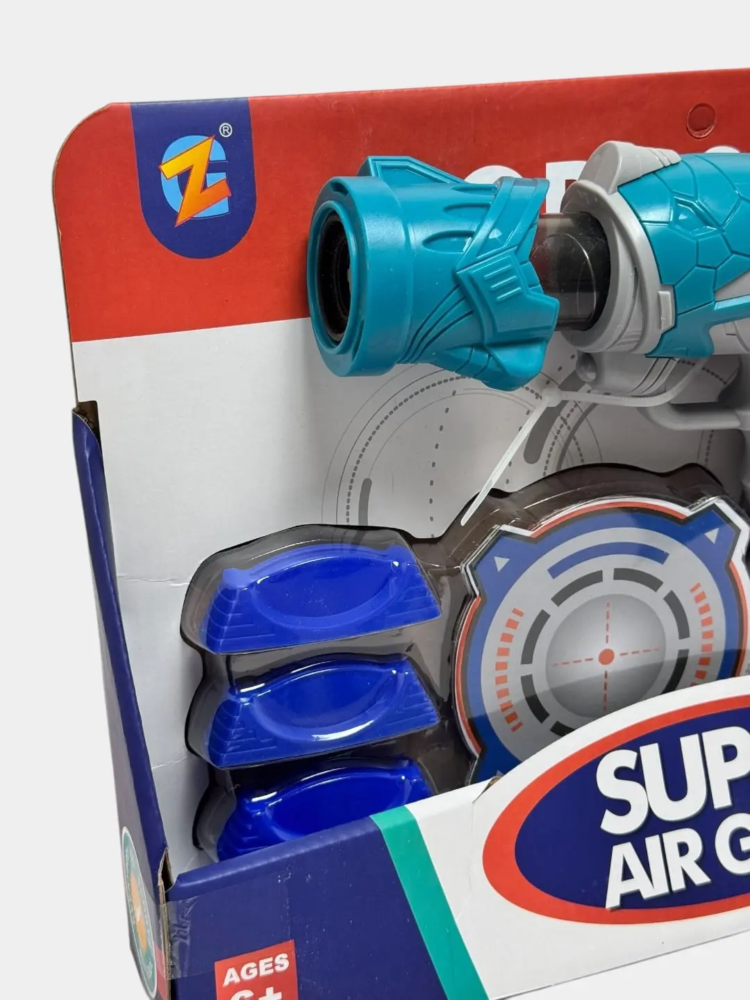 Super Air Gun moviy bolalar uchun rivojlantiruvchi blaster 6+ — 3-rasm