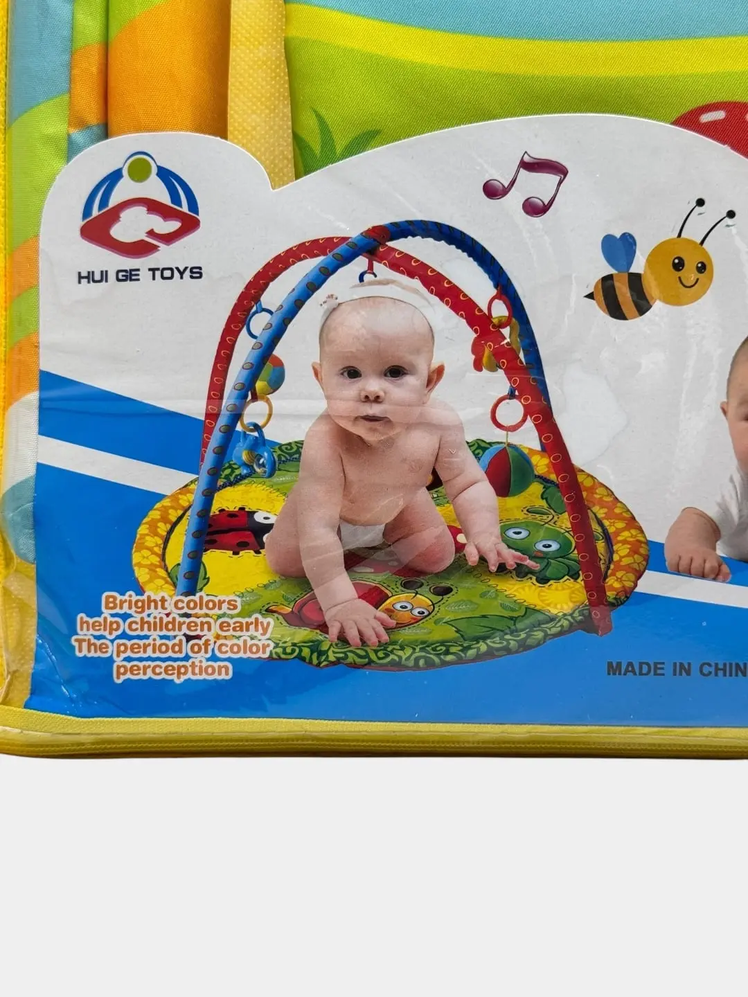 Baby Art rivojlantiruvchi gilam, Yangi tug'ilgan chaqaloqlar uchun, Tummy time, Chaqildoqlar bilan — 2-rasm