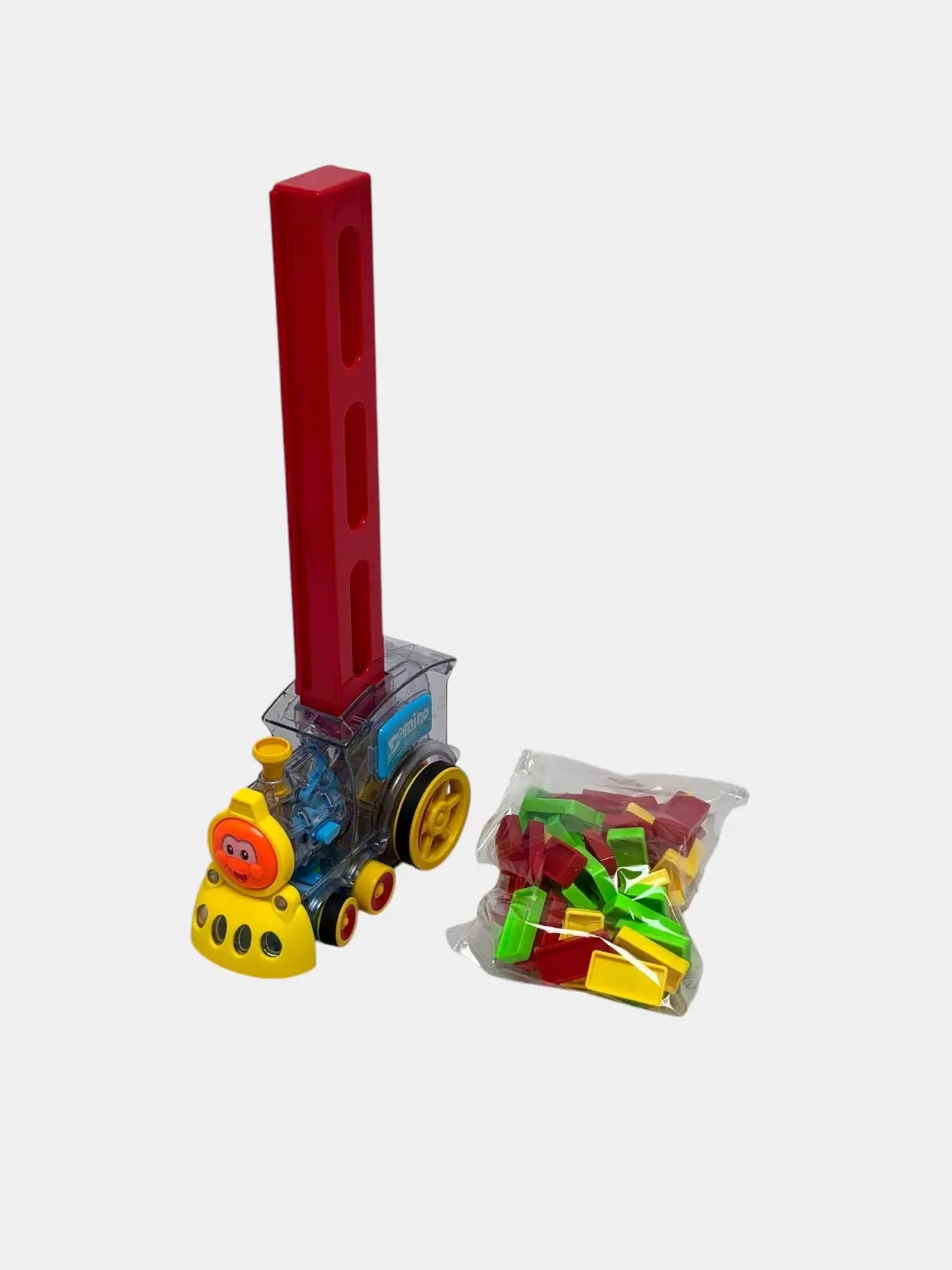 Mini domino poyezdi, Avtomatik nacha tashlash, 3 yoshdan oshgan bolalar uchun, Motorika rivojlanishi — 2-rasm