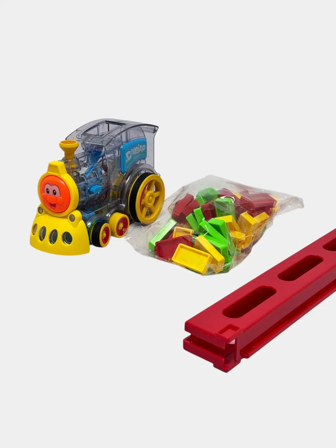 Mini domino poyezdi, Avtomatik nacha tashlash, 3 yoshdan oshgan bolalar uchun, Motorika rivojlanishi — 3-rasm