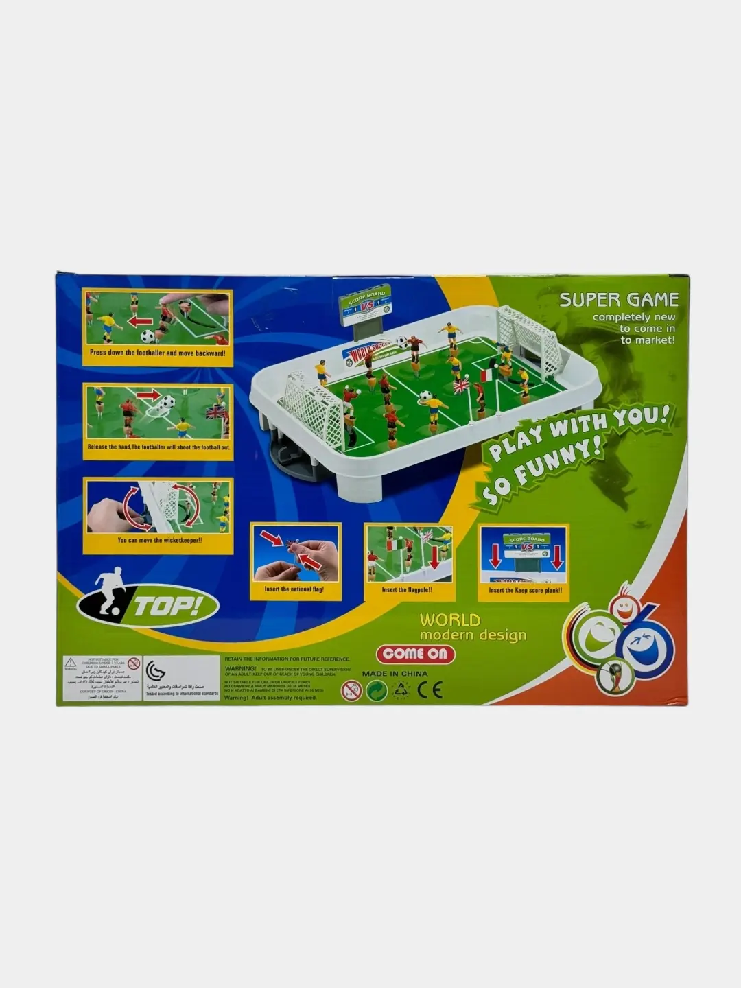 Bolalar uchun Art.67008 stol futboli, yorqin figuralar bilan o'yin. — 2-rasm