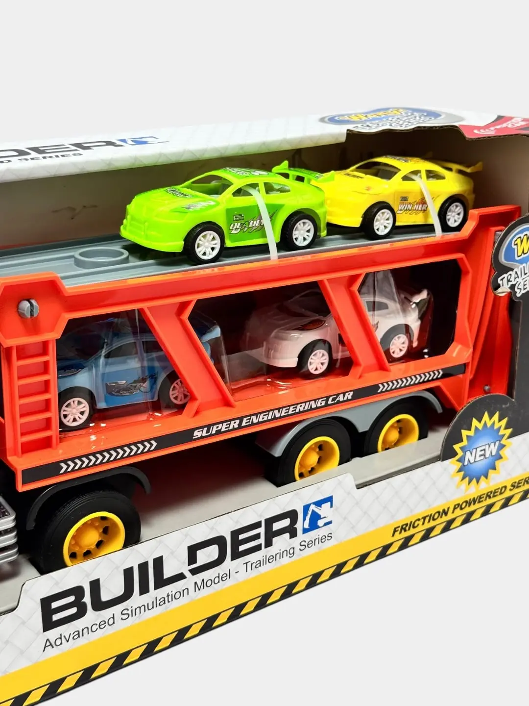 Автовоз Wenyi Builder 1:16 с четырьмя машинками — фото 3