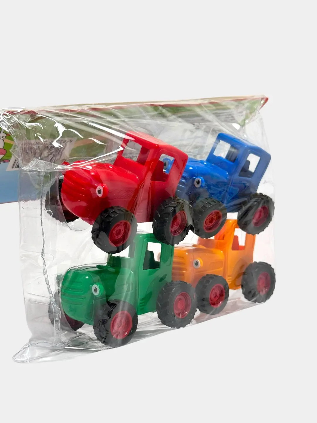 Plastik o'yinchoq mashinalar, 4 ta traktor to'plami, bolalar uchun rivojlantiruvchi o'yinchoqlar, motorika, Eko. — 3-rasm