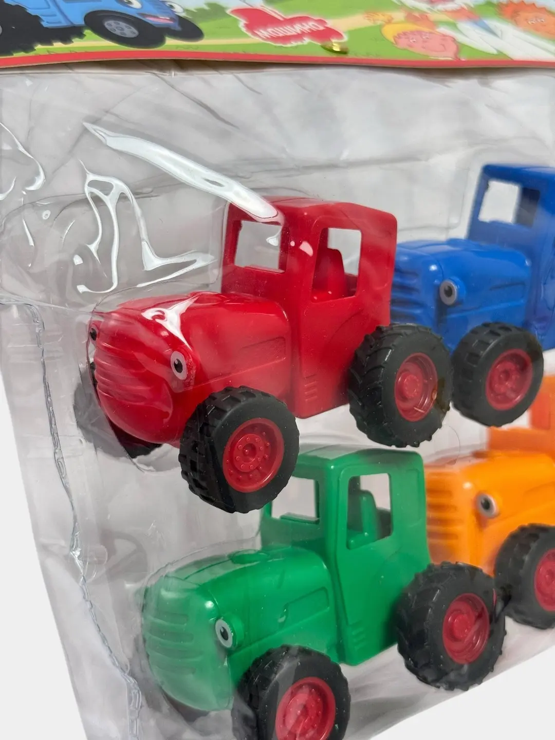 Plastik o'yinchoq mashinalar, 4 ta traktor to'plami, bolalar uchun rivojlantiruvchi o'yinchoqlar, motorika, Eko. — 4-rasm