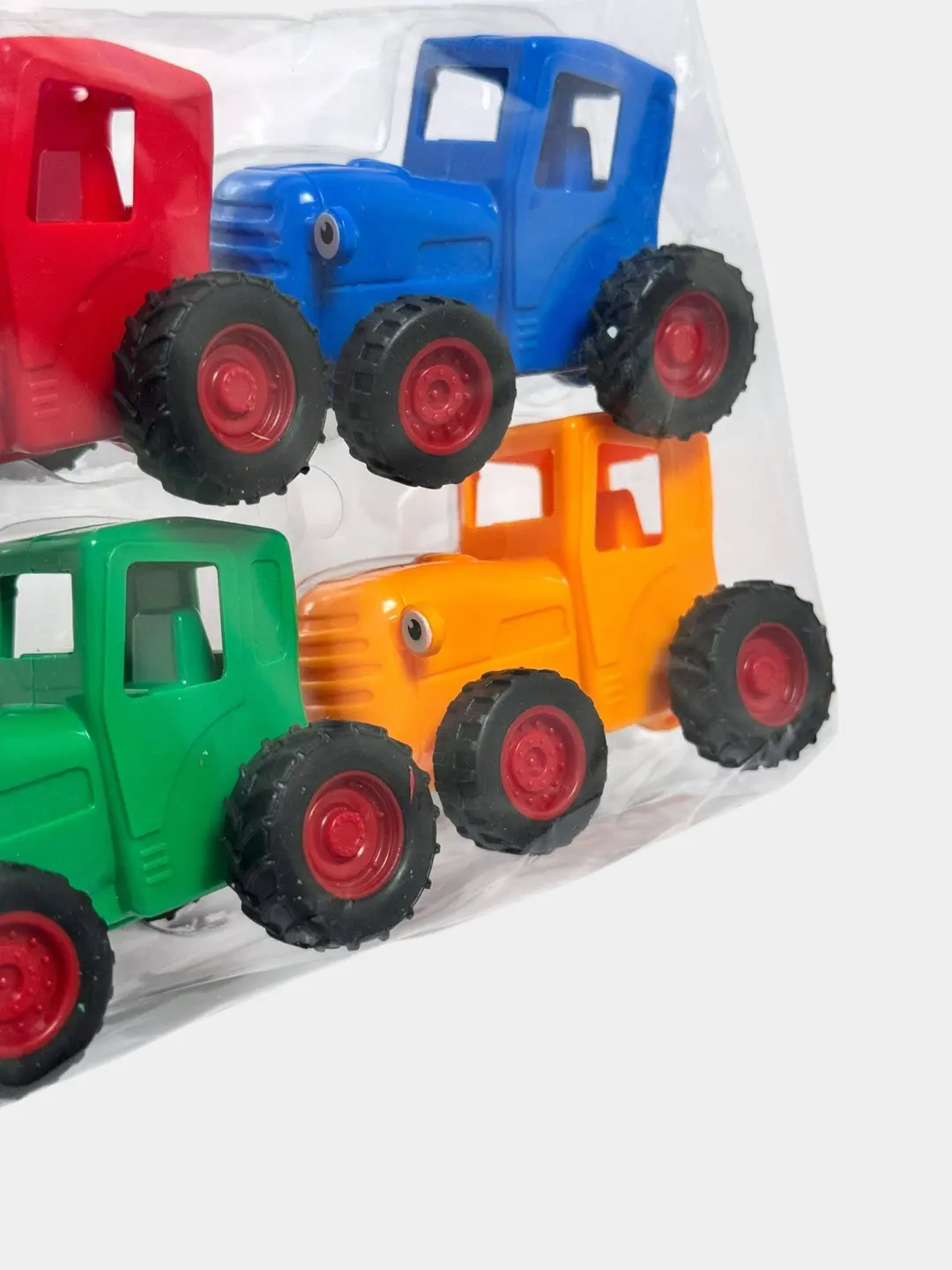 Plastik o'yinchoq mashinalar, 4 ta traktor to'plami, bolalar uchun rivojlantiruvchi o'yinchoqlar, motorika, Eko. — 5-rasm