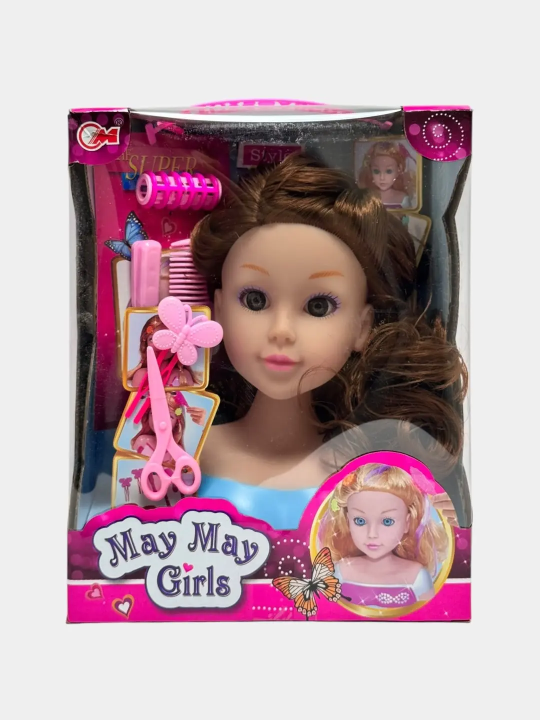Barbie kukla boshchasi kashtanga sochli kreativ o'yinlar uchun 3+ — 2-rasm