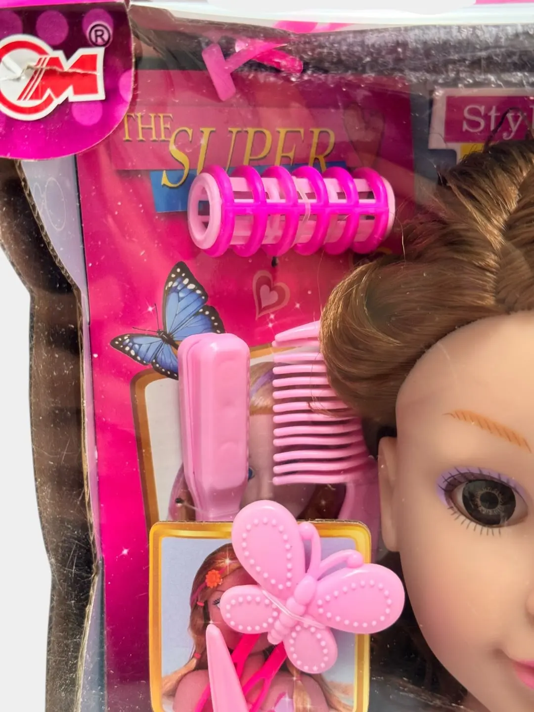 Barbie kukla boshchasi kashtanga sochli kreativ o'yinlar uchun 3+ — 3-rasm