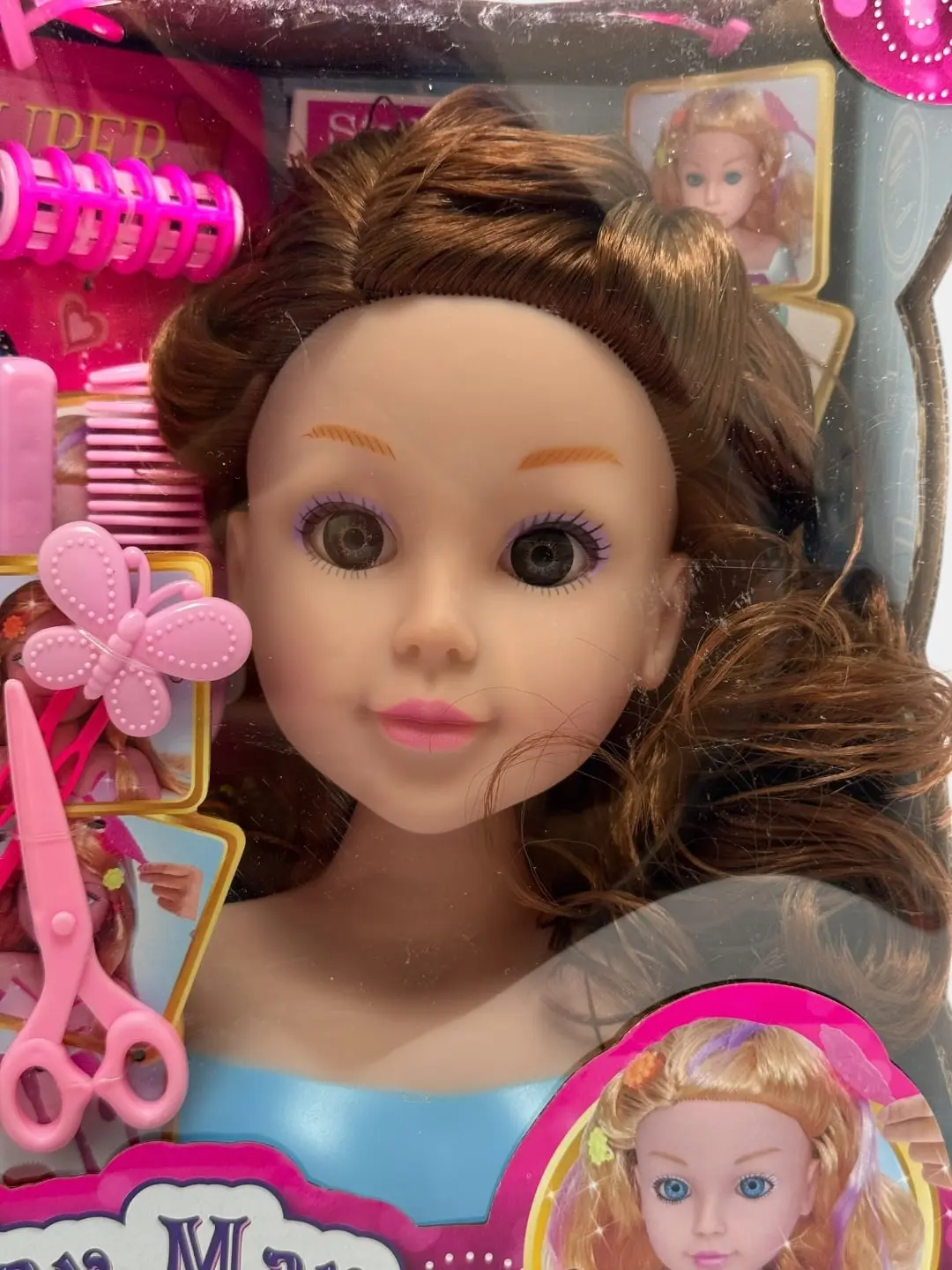 Barbie kukla boshchasi kashtanga sochli kreativ o'yinlar uchun 3+ — 5-rasm
