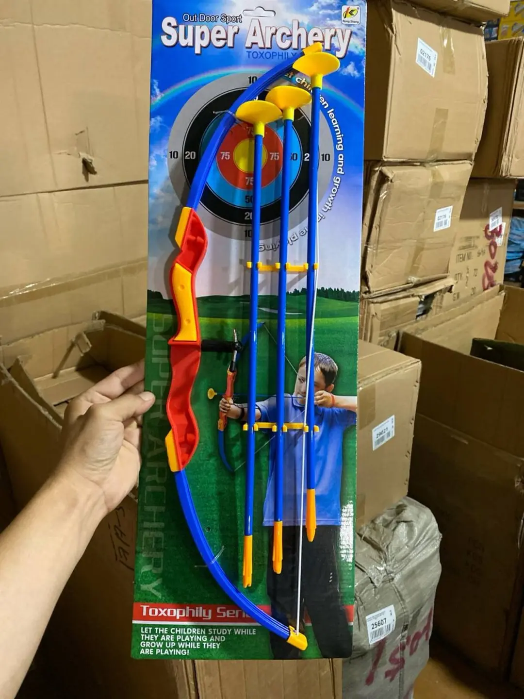 Super Archery kamonchi to'plami, 3 ta so'rg'ichli oq va kamon