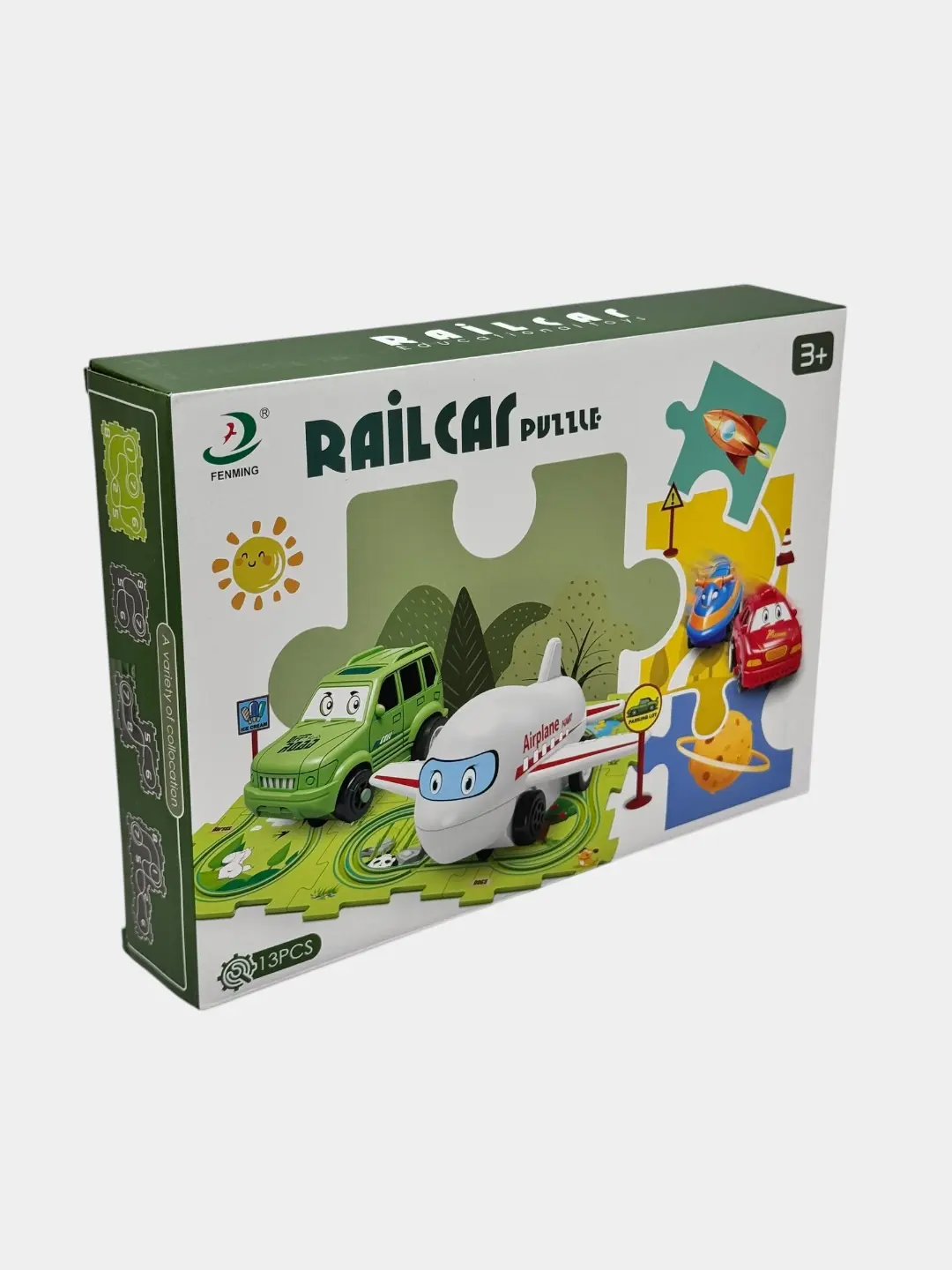 Mashina yo'li puzzle motorika rivojlanishi uchun 3+ bolalar o'yinchoq
