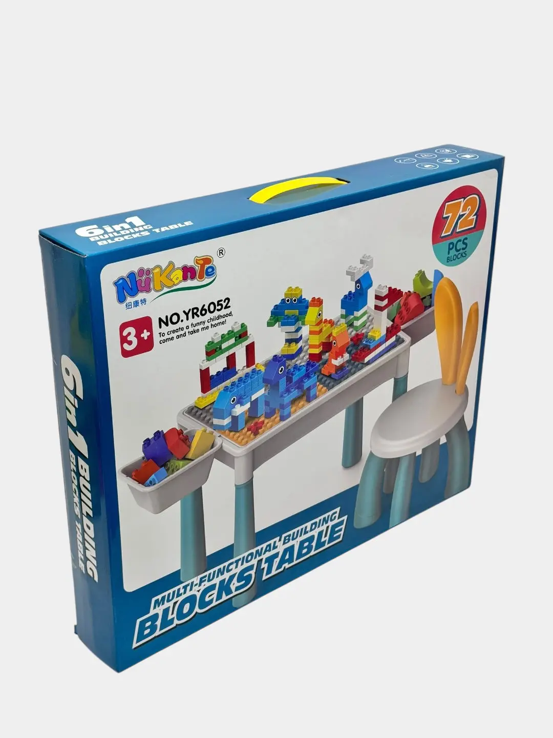 Bolalar rivojlantiruvchi konstruktor-stoli, stulcha va Marble Run labirinti bilan, 104 qism — 3-rasm