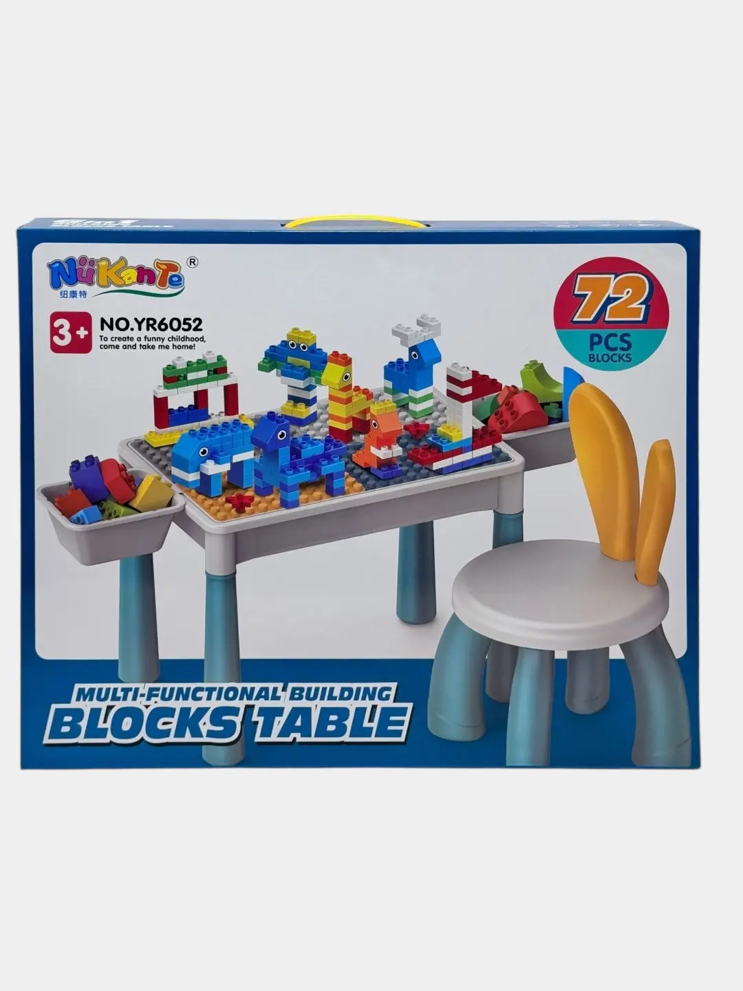 Bolalar rivojlantiruvchi konstruktor-stoli, stulcha va Marble Run labirinti bilan, 104 qism — 4-rasm