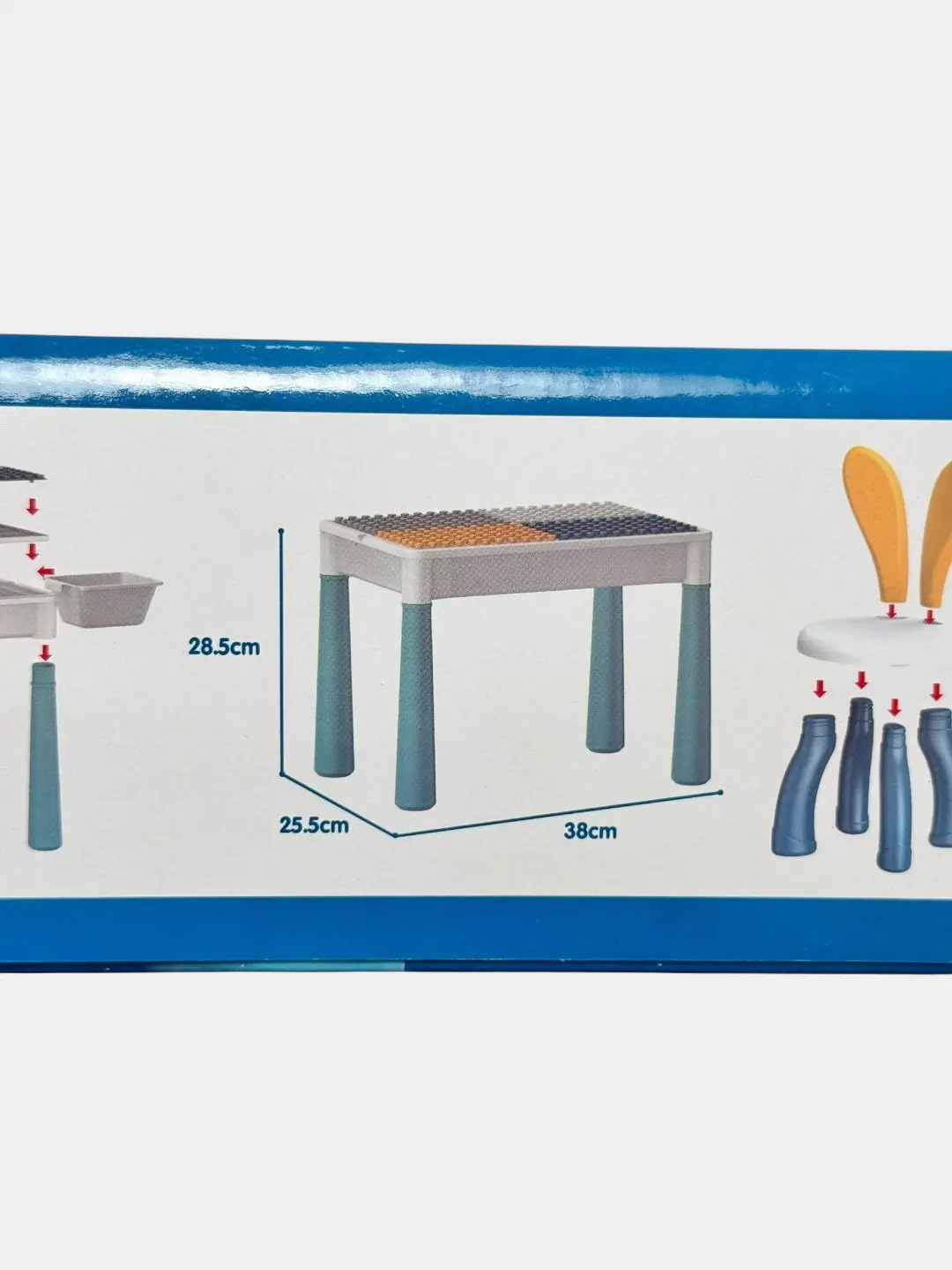 Bolalar rivojlantiruvchi konstruktor-stoli, stulcha va Marble Run labirinti bilan, 104 qism — 6-rasm