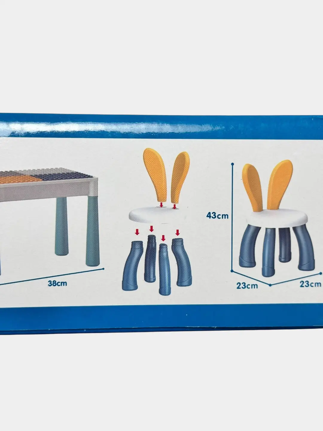 Bolalar rivojlantiruvchi konstruktor-stoli, stulcha va Marble Run labirinti bilan, 104 qism — 7-rasm